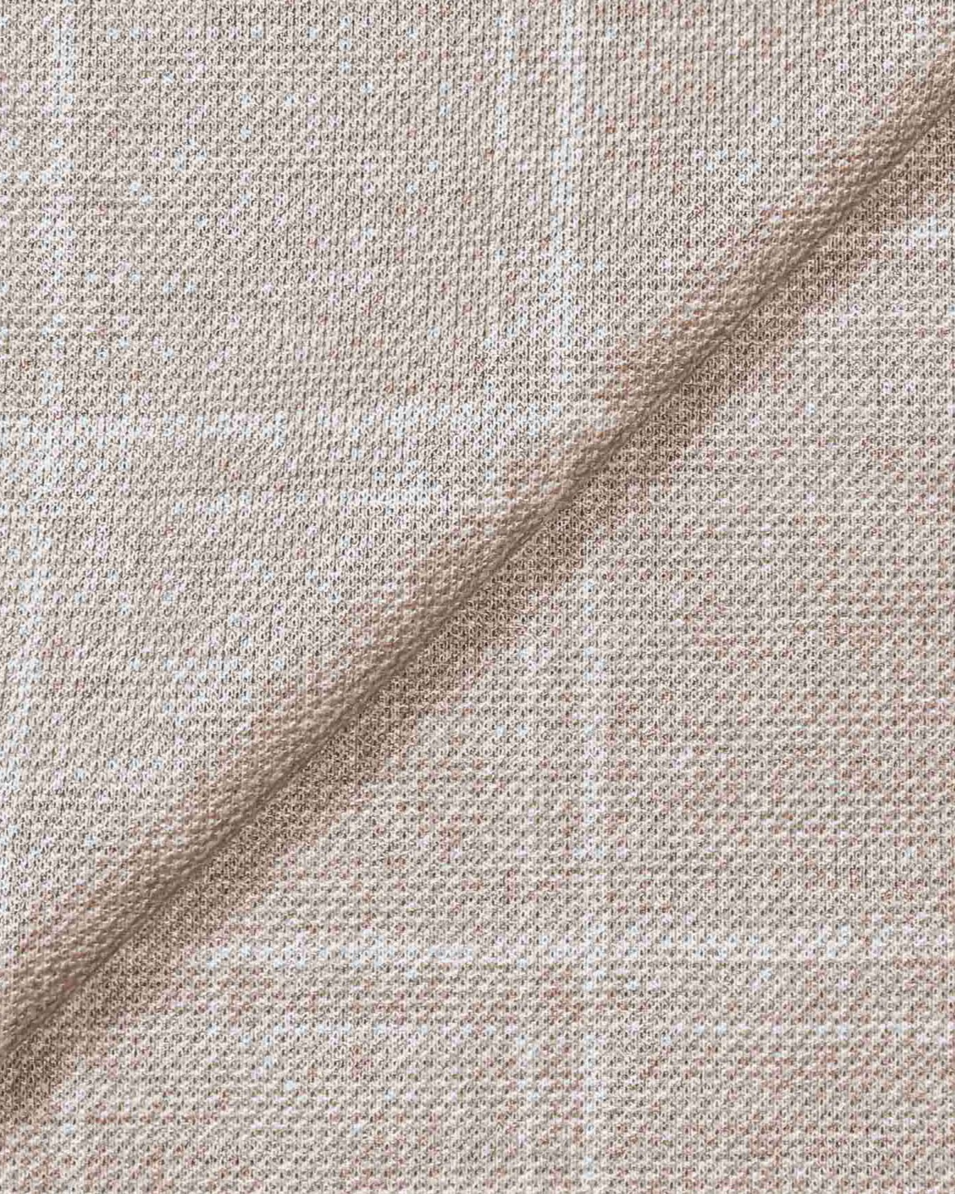 Athletic Fit Stretch Suit - Tan and White Windowpane Suit