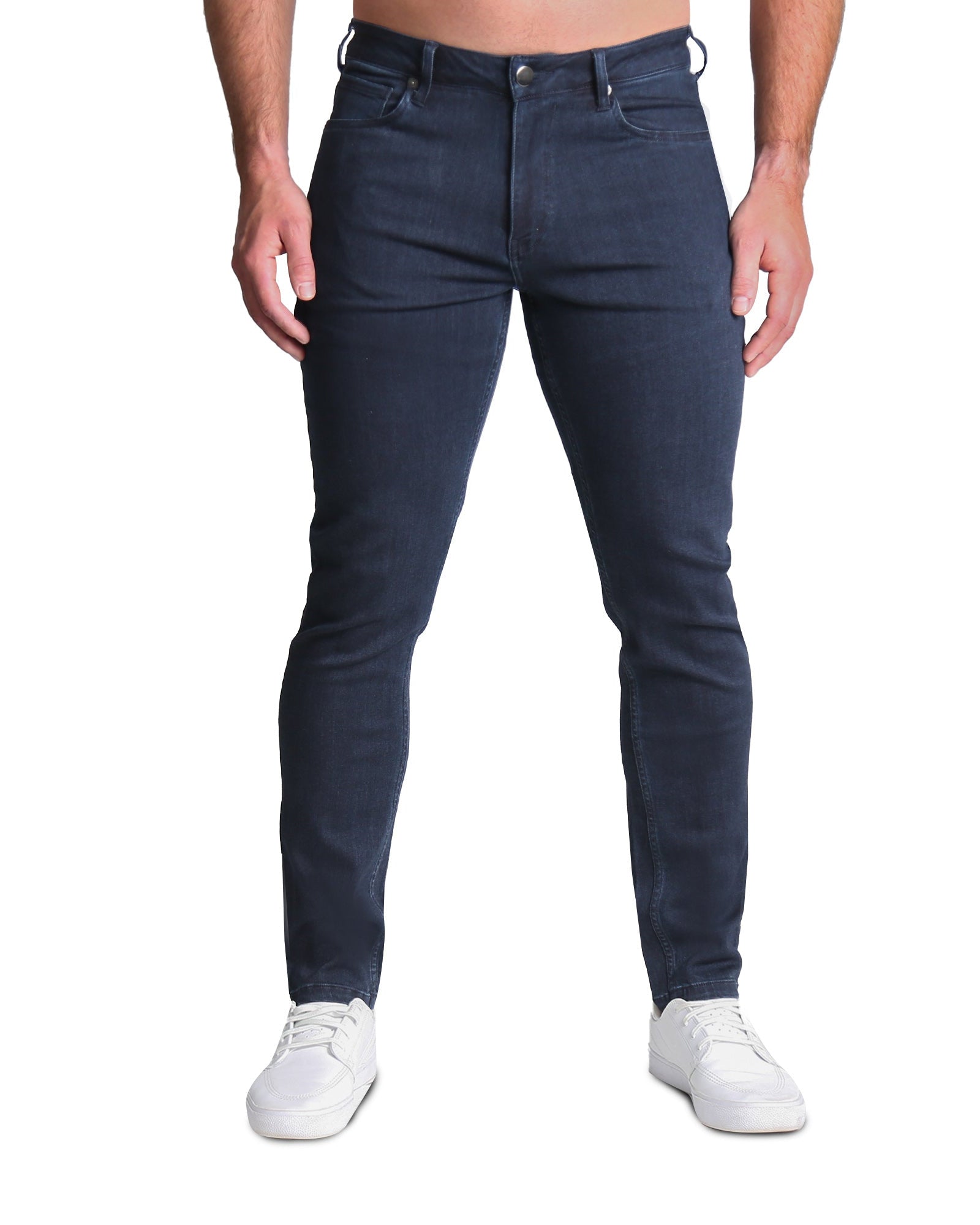 Athletic Fit Stretch Jeans - Navy