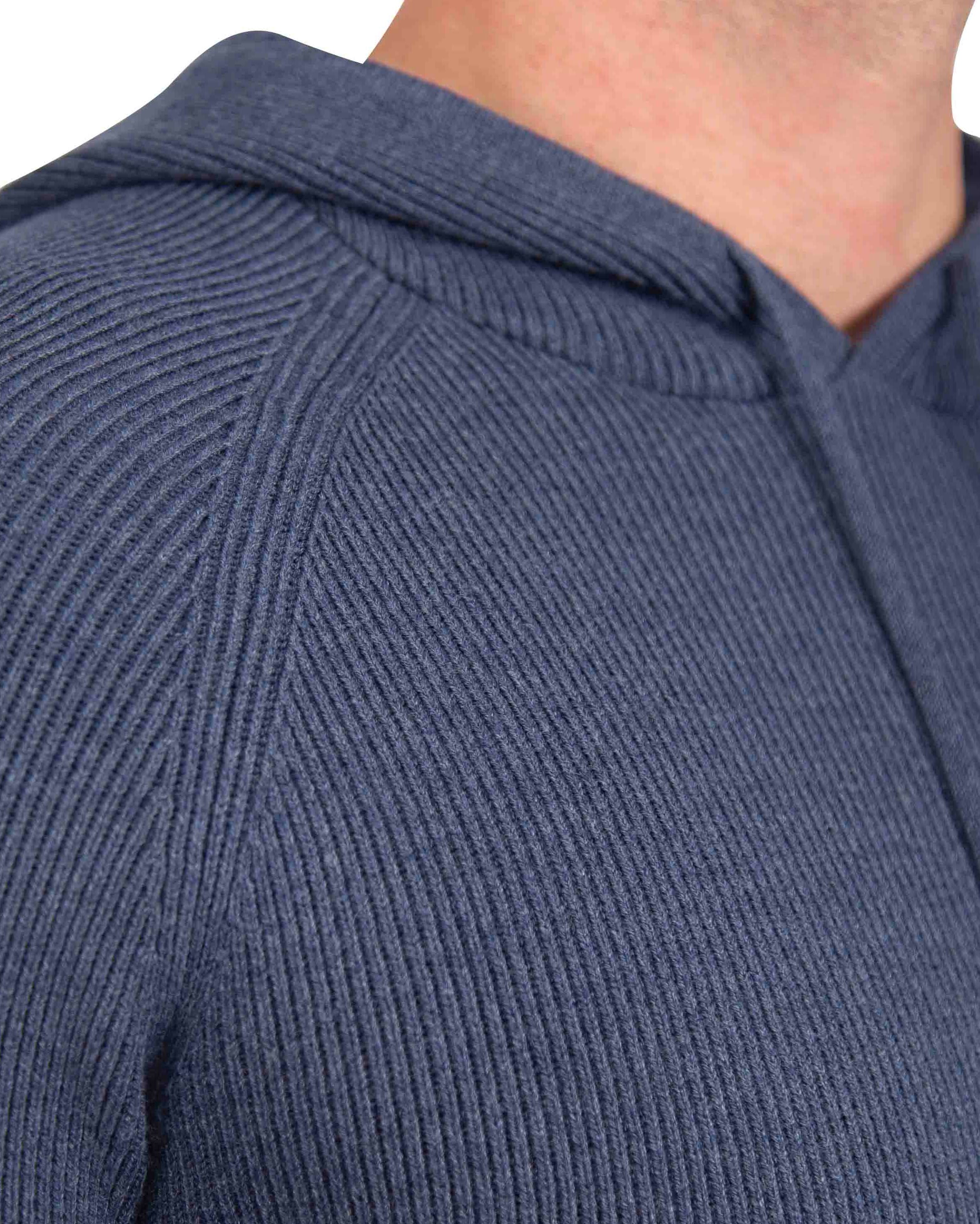 Heavy Knit Hoodie - Navy