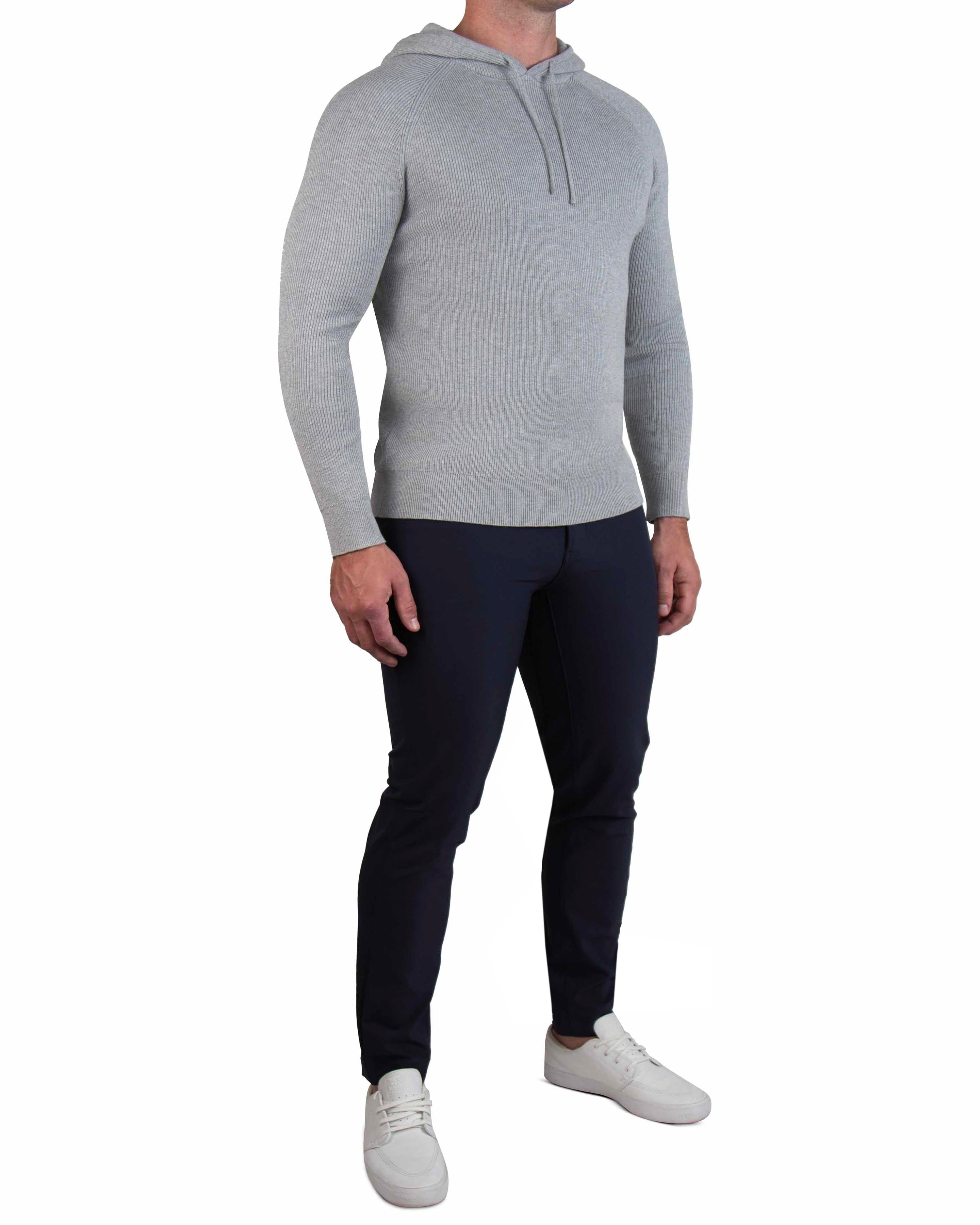 Heavy Knit Hoodie - Grey