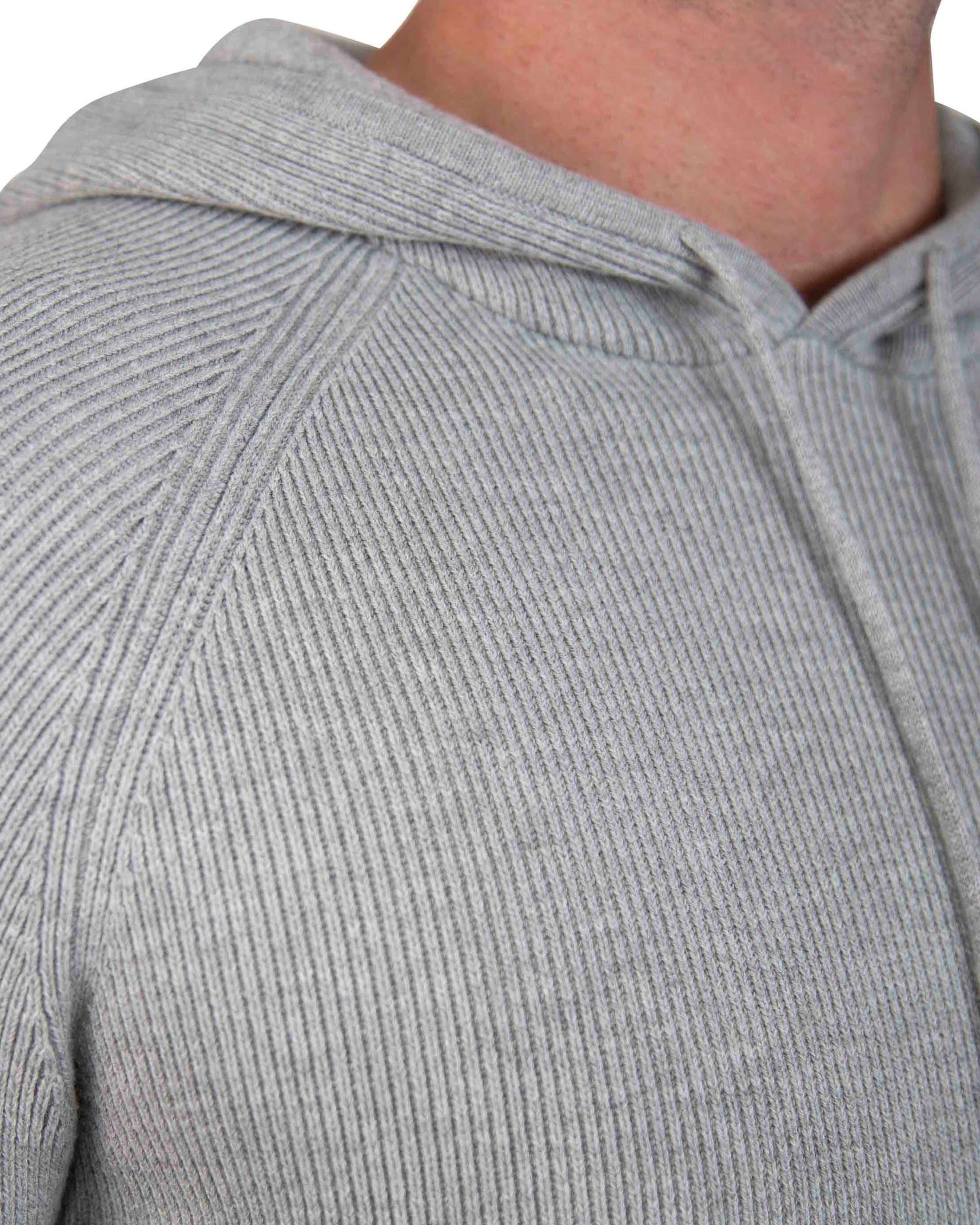 Heavy Knit Hoodie - Grey