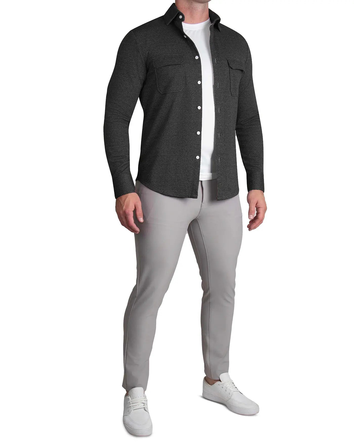 Patch Pocket Button Down - Charcoal