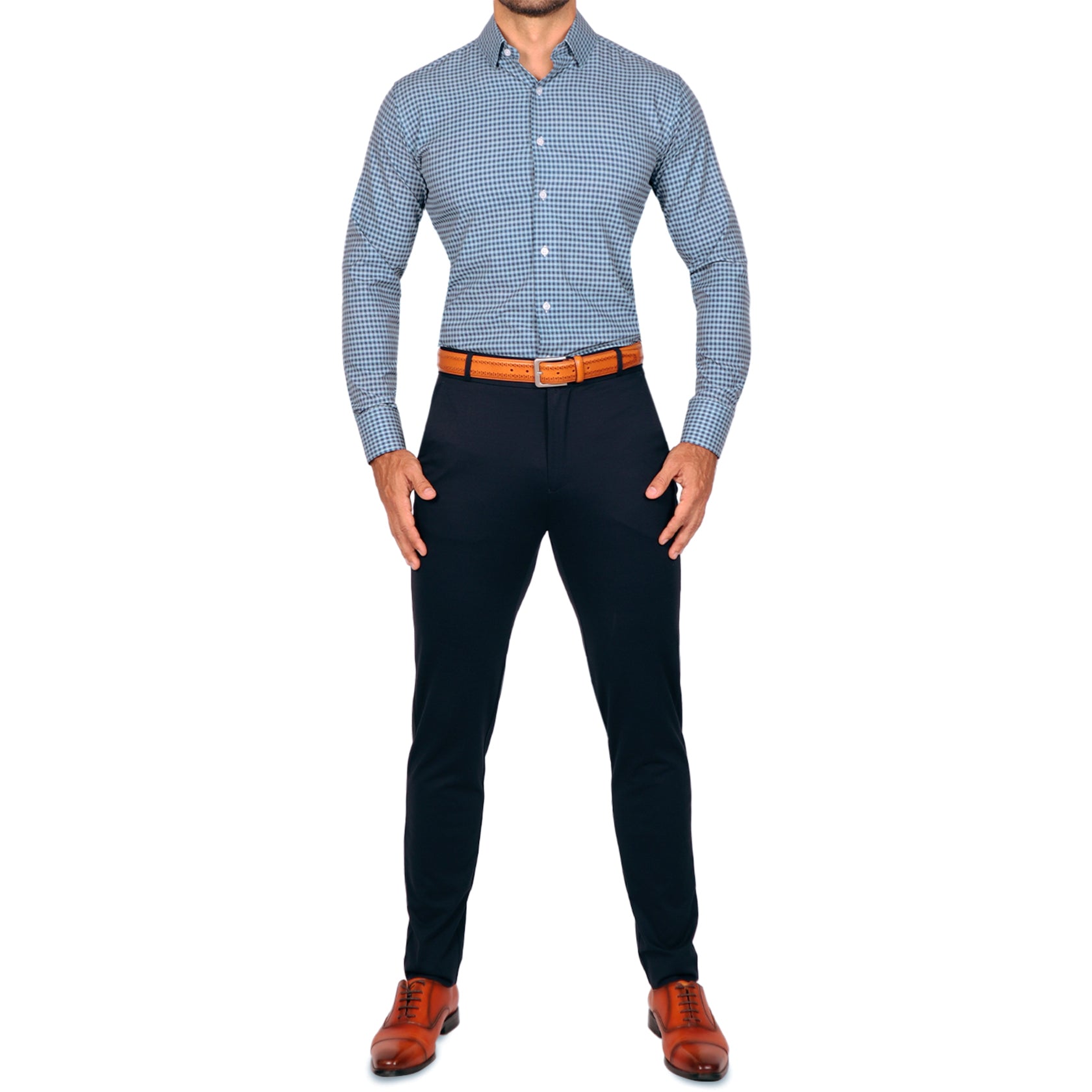 "The Brooklyn" Navy & Light Blue Gingham