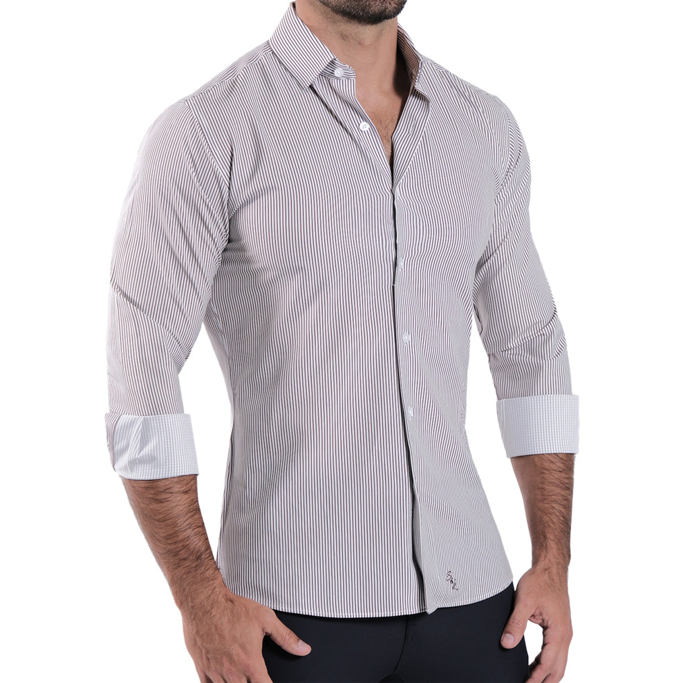"The Calloway" Dark Brown Bengal Stripe