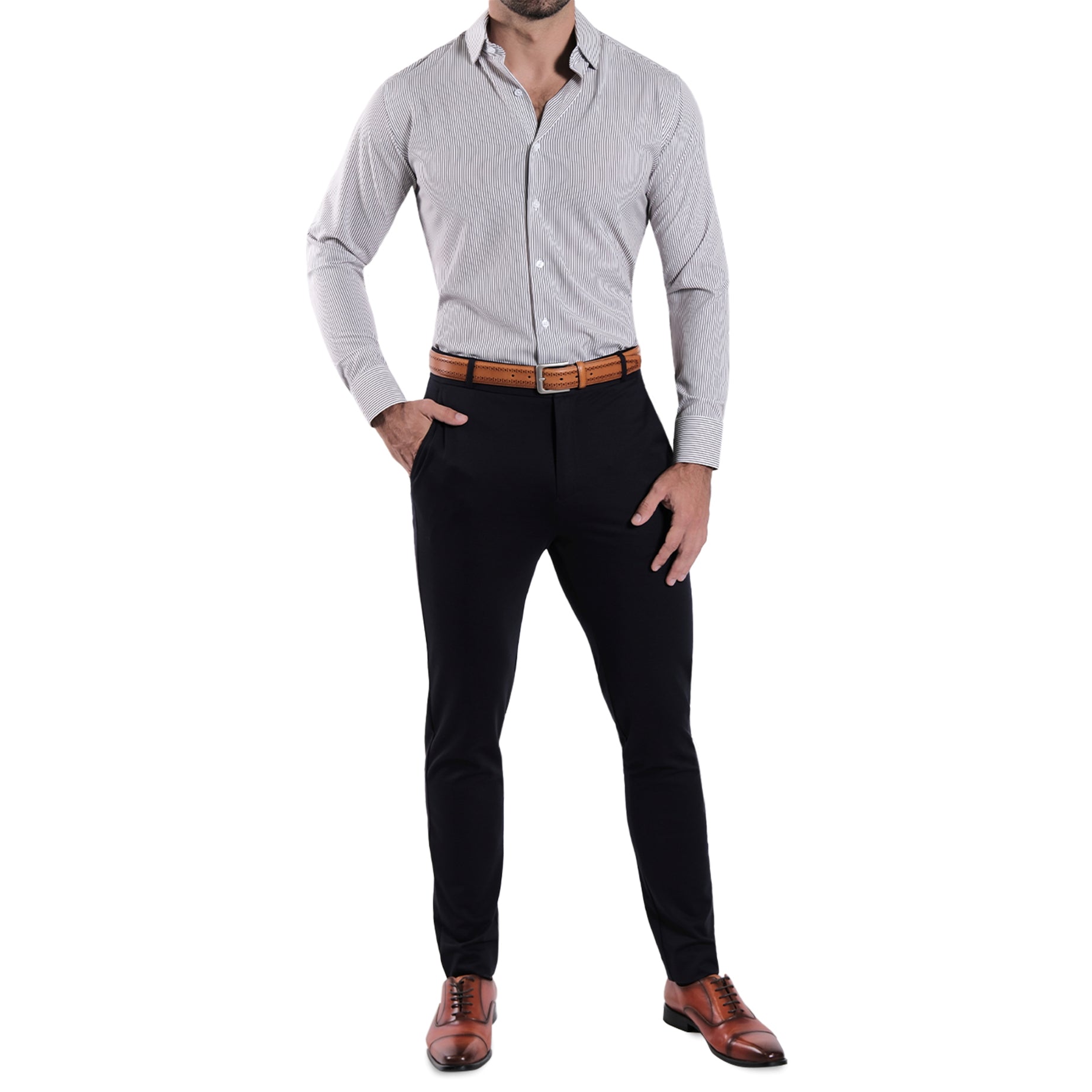 "The Calloway" Dark Brown Bengal Stripe