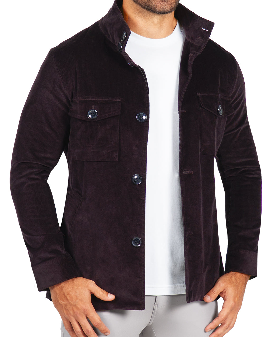 Corduroy Field Jacket - Dark Burgundy