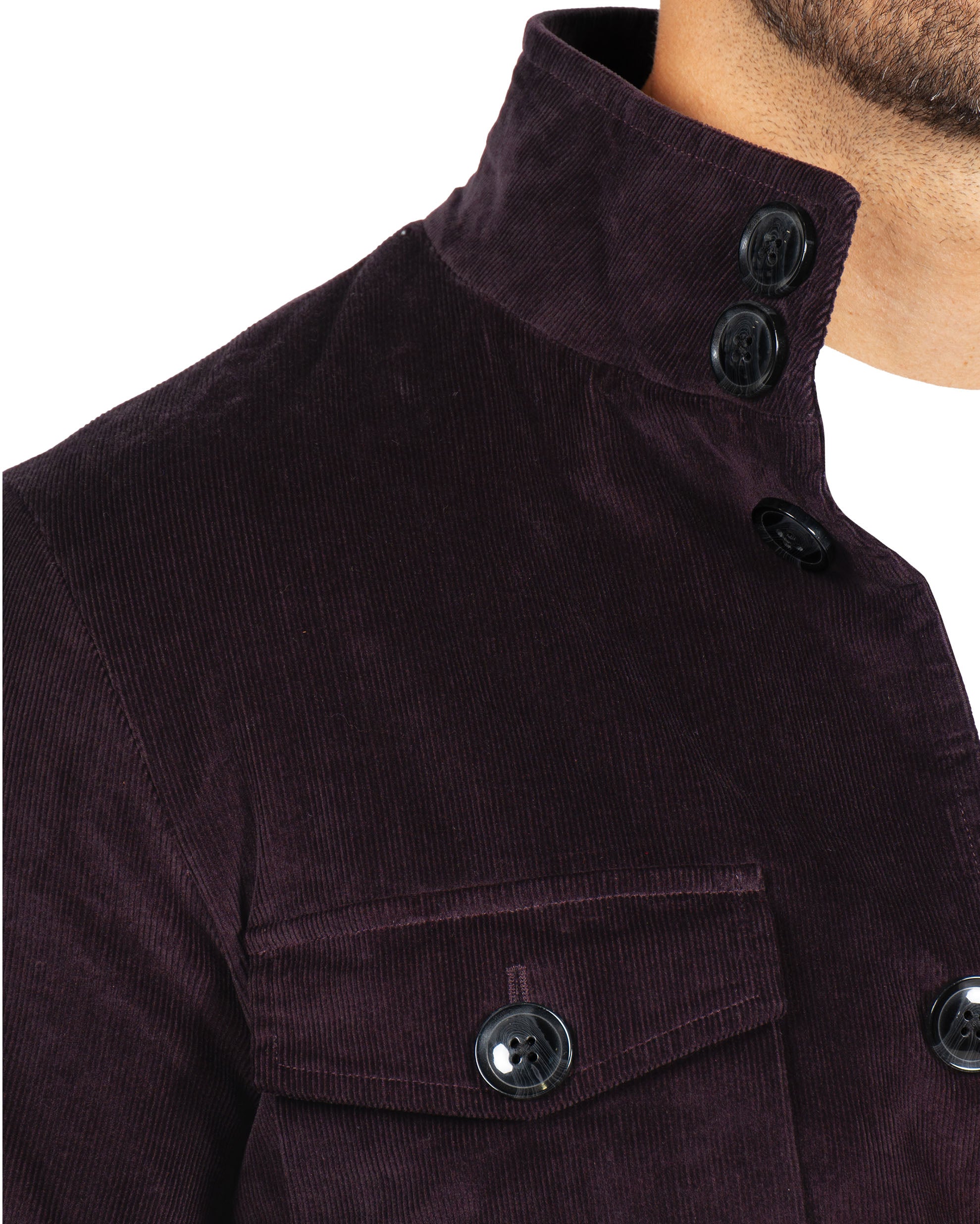 Corduroy Field Jacket - Dark Burgundy