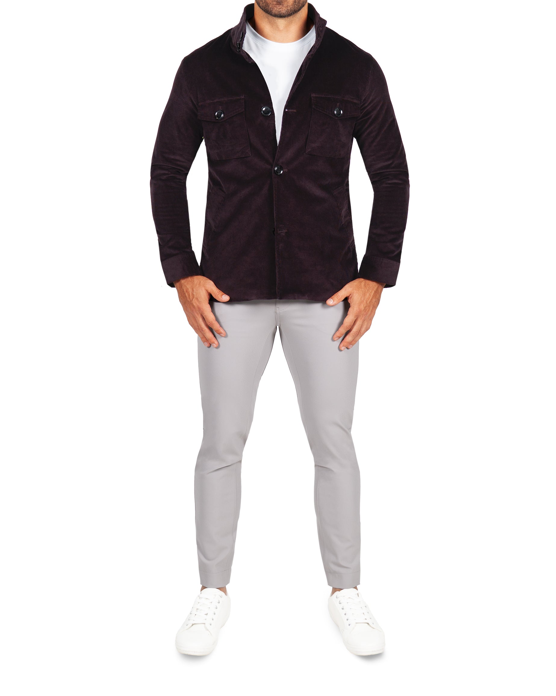 Corduroy Field Jacket - Dark Burgundy