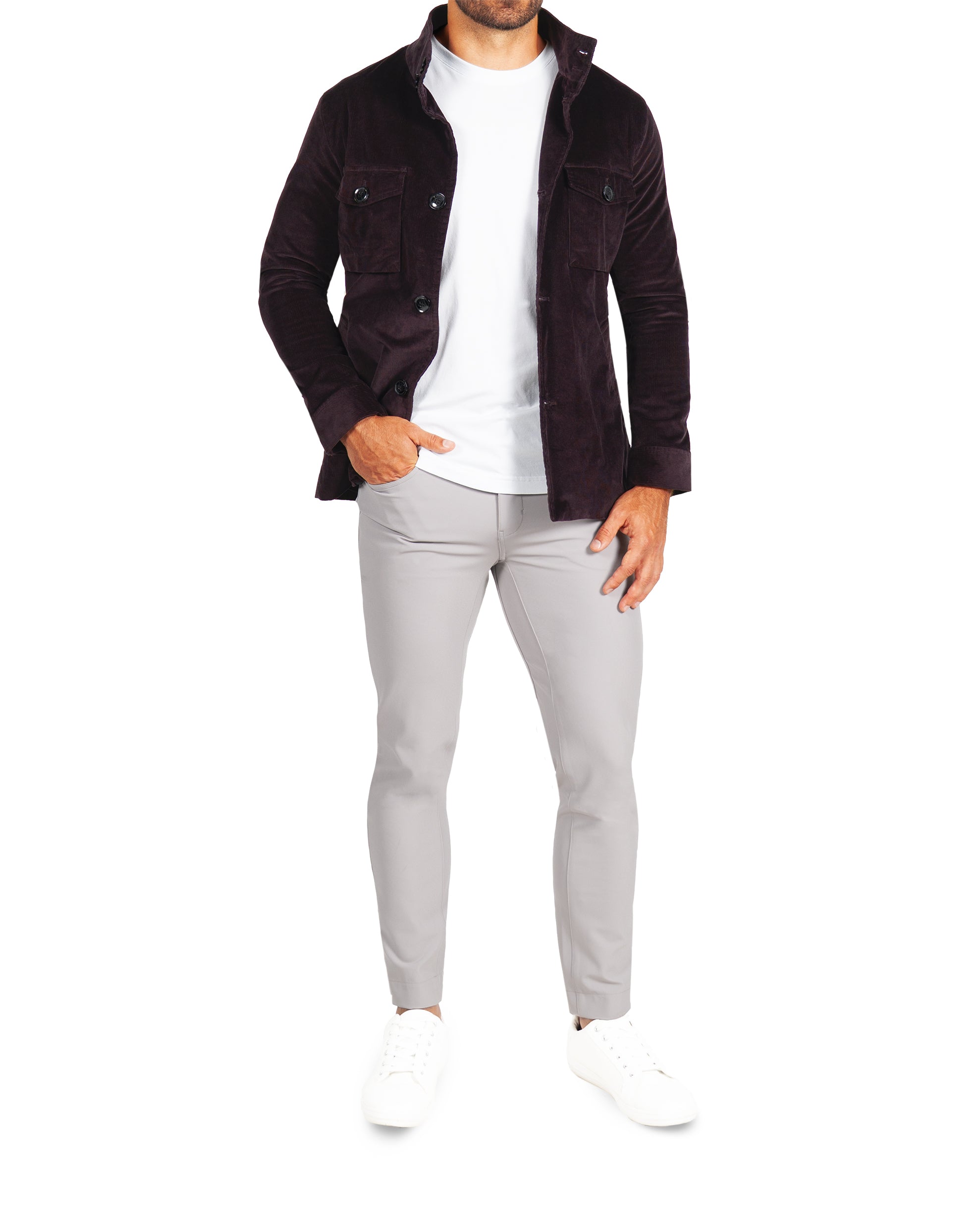 Corduroy Field Jacket - Dark Burgundy