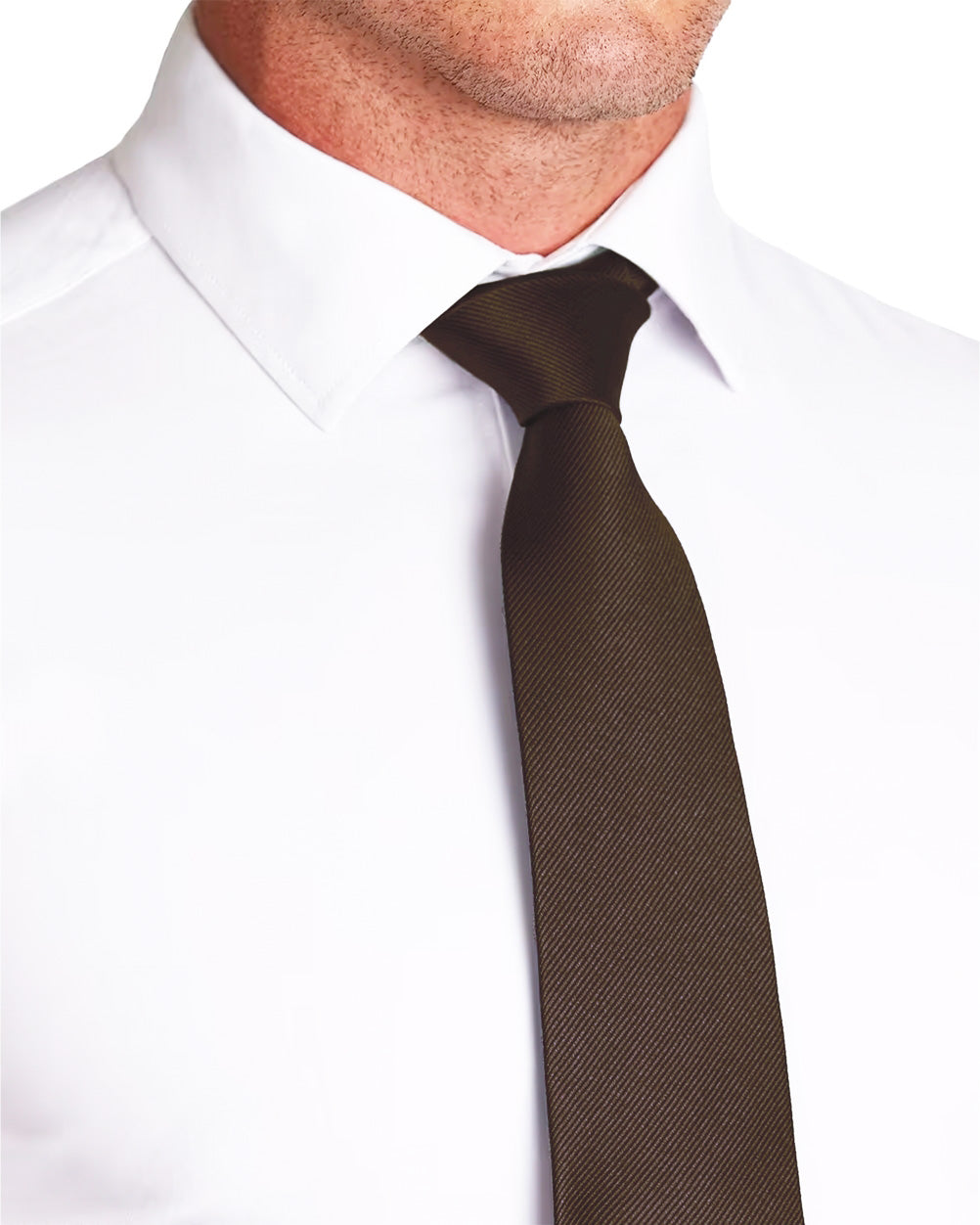 Dark Brown Woven Silk Tie