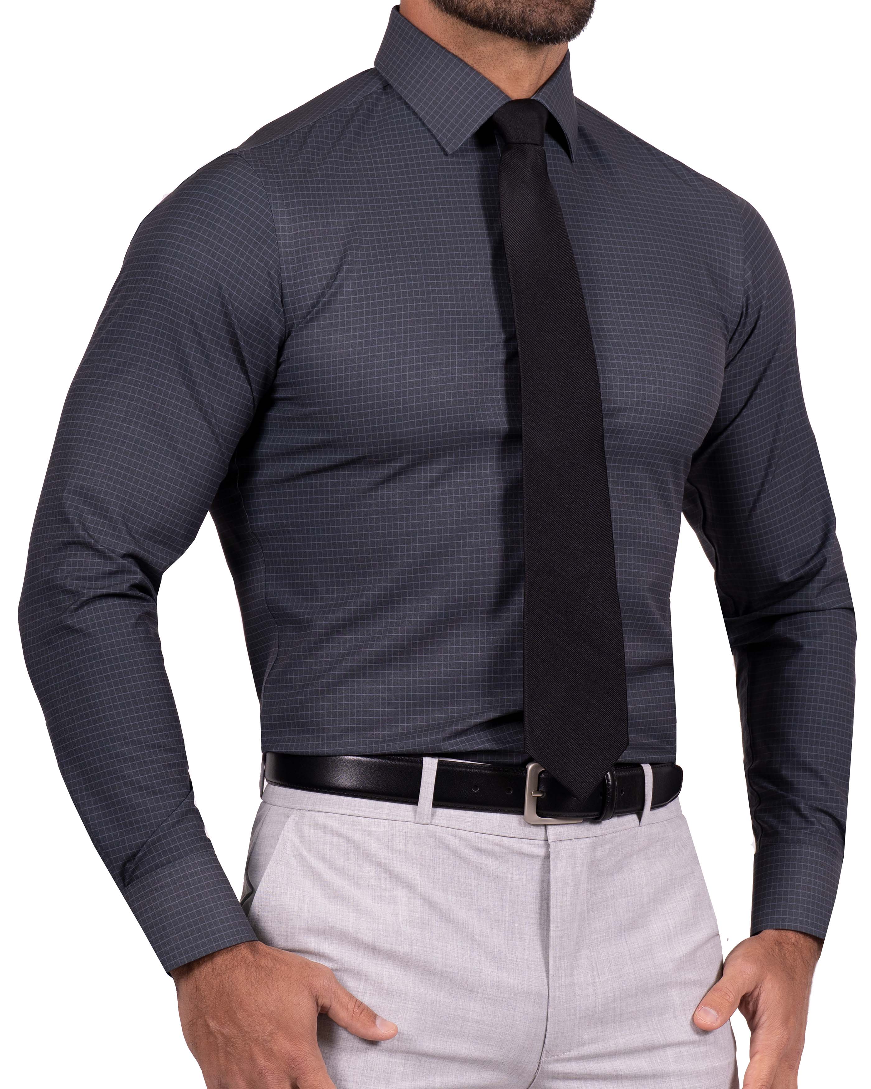 "The Avenue" Charcoal Grey & Light Grey Windowpane