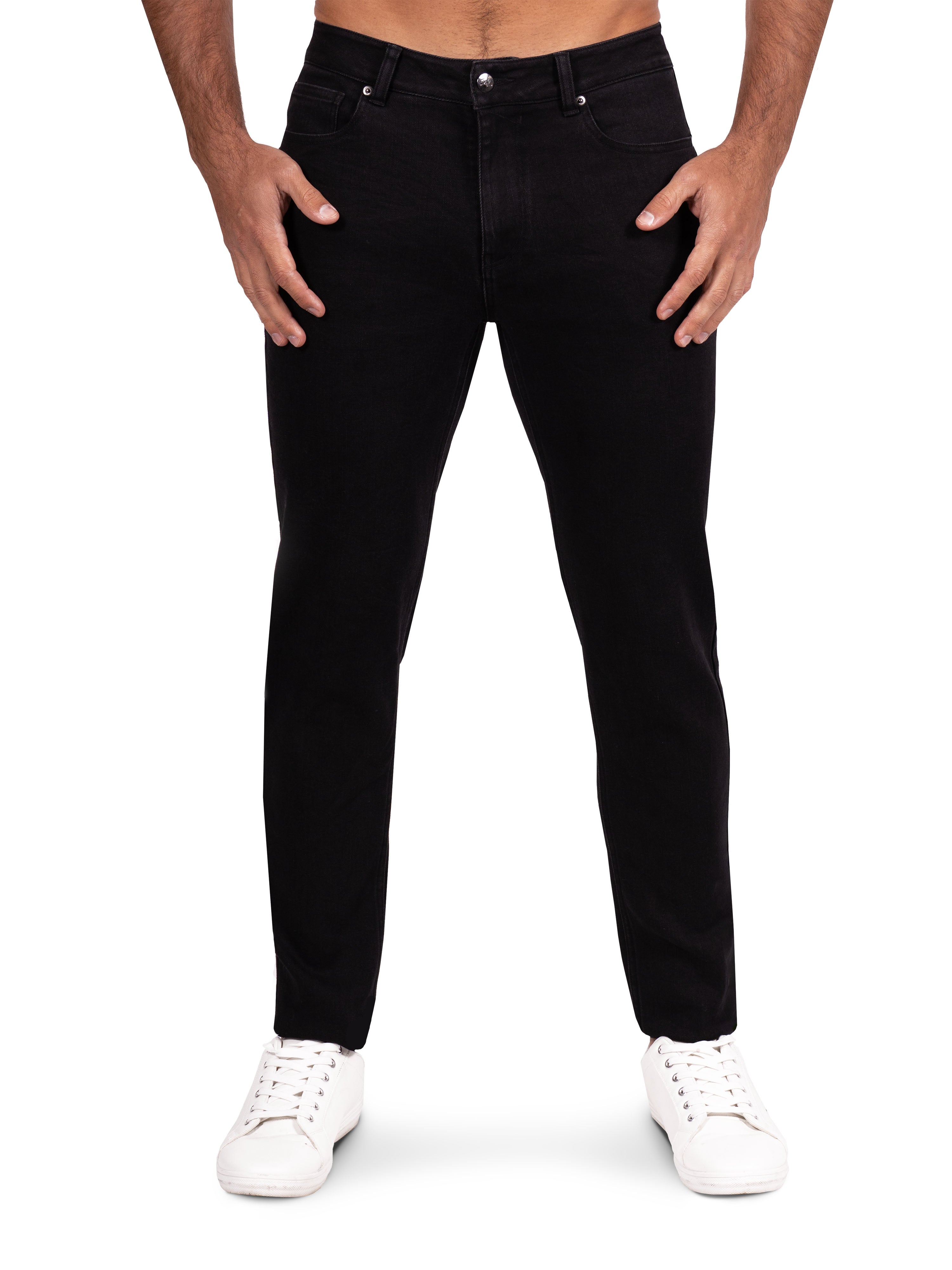 Athletic Fit Stretch Jeans - Black