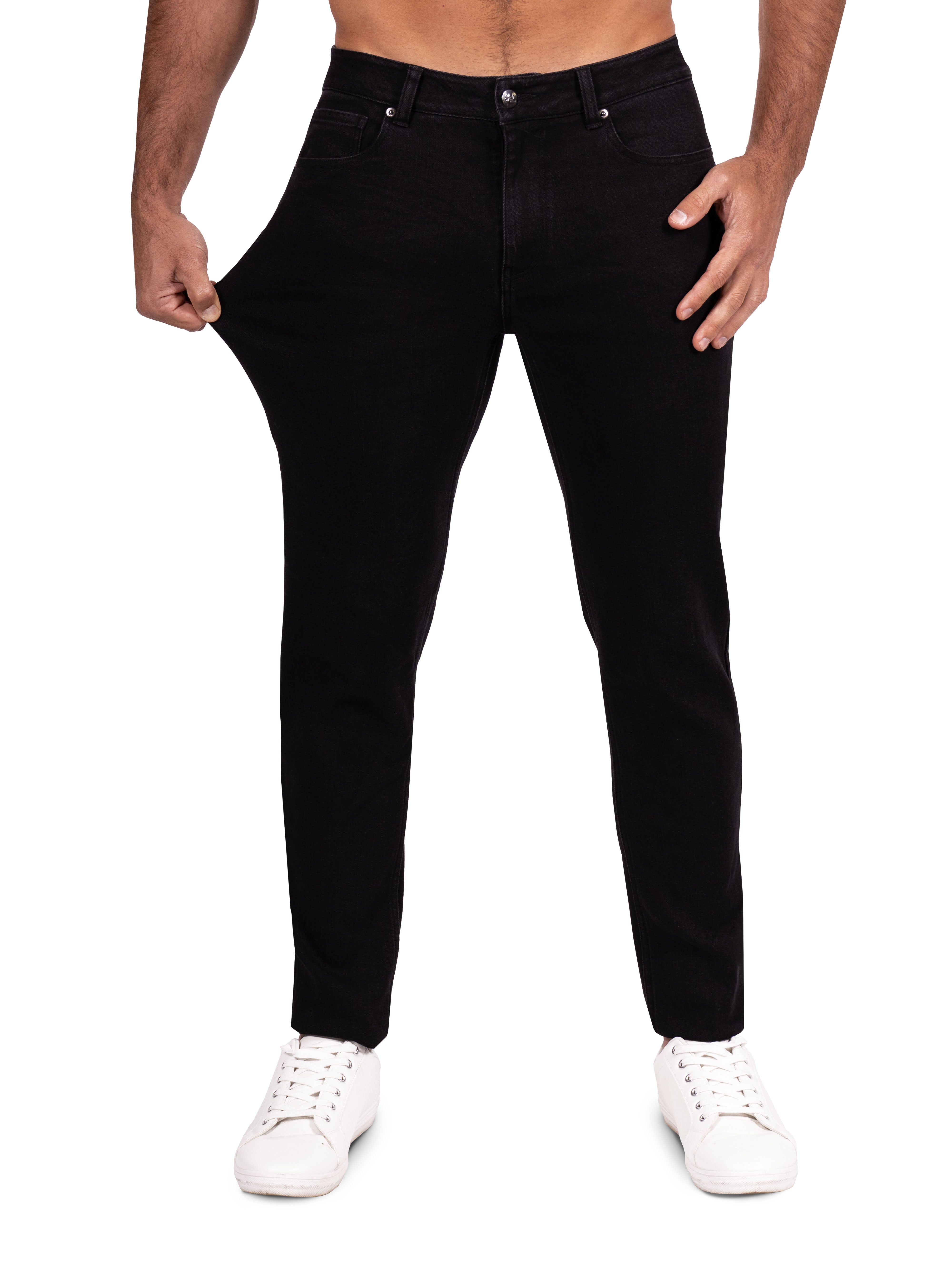 Athletic Fit Stretch Jeans - Black