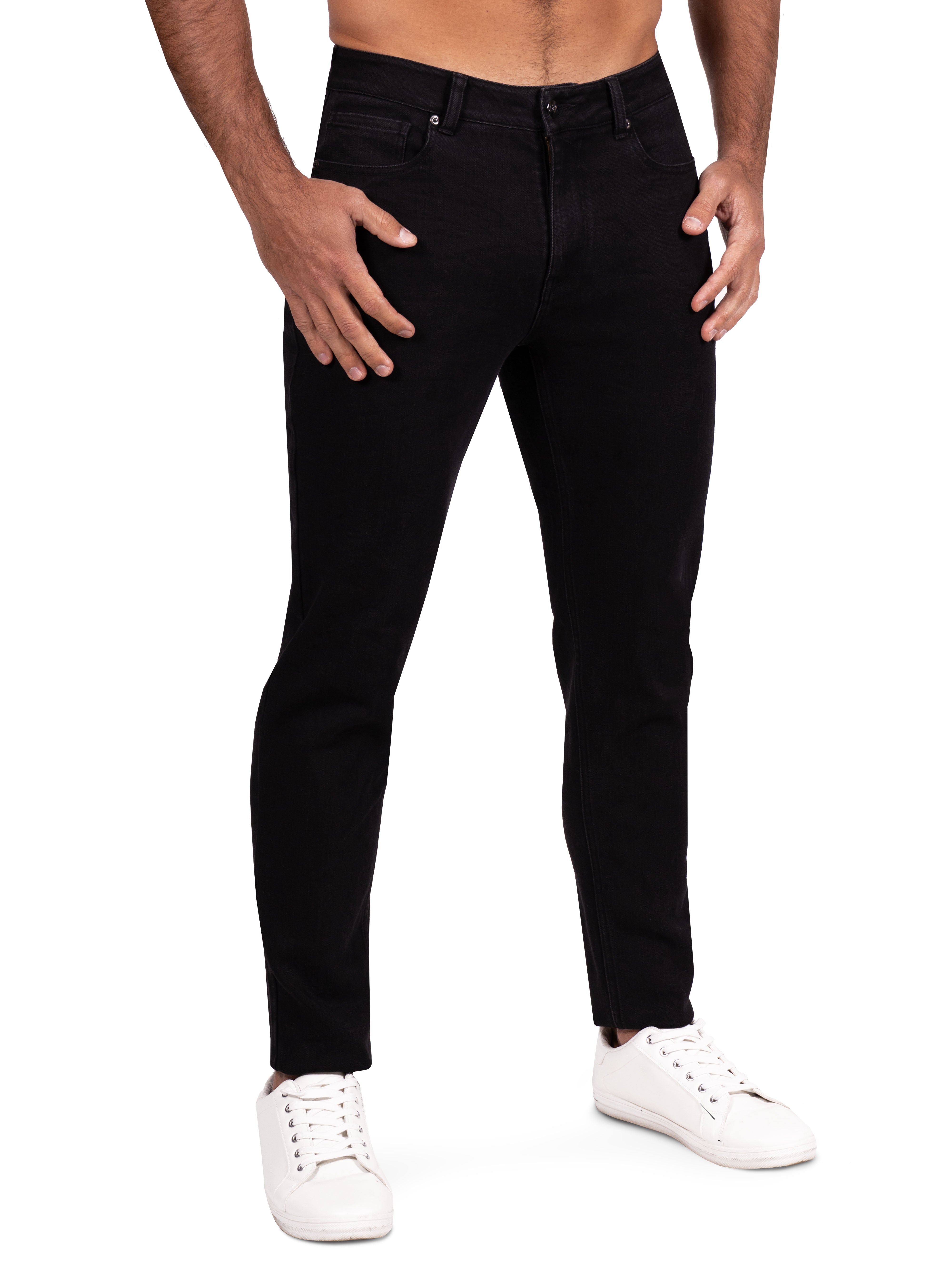 Athletic Fit Stretch Jeans - Black