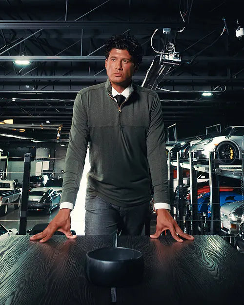 Quarter Zip - Solid Dark Green