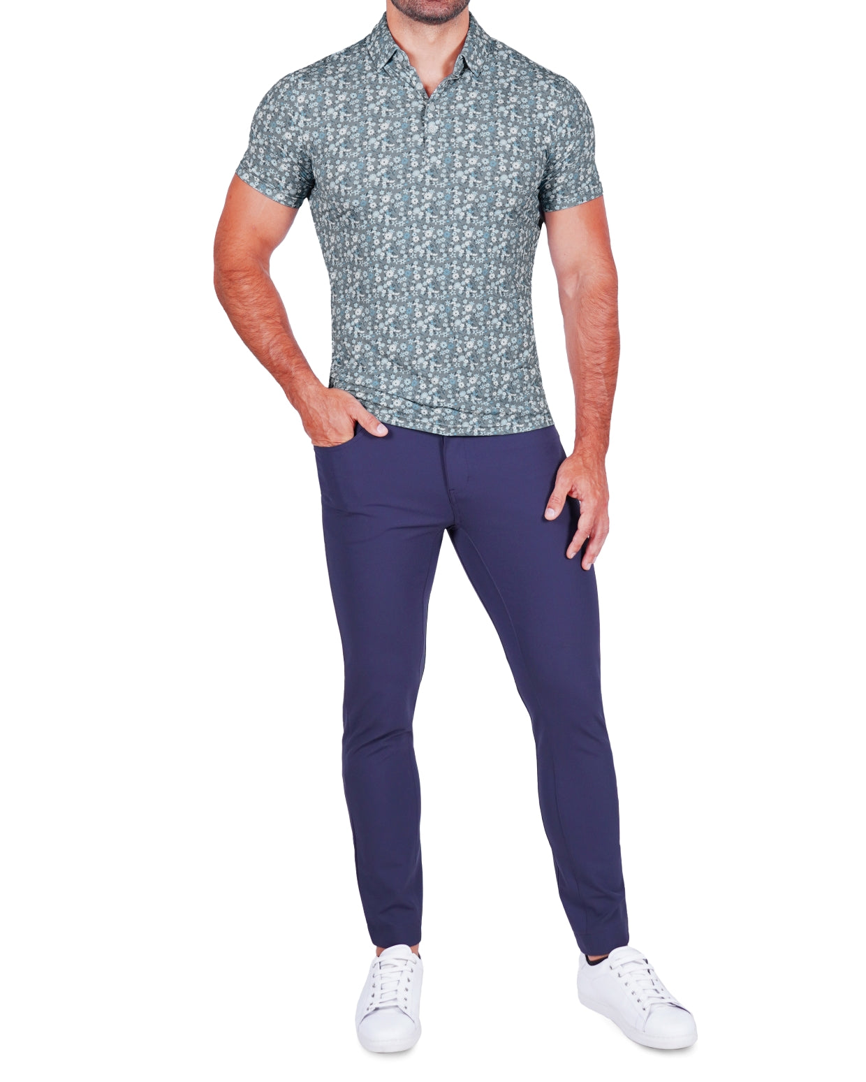 "The Evergreen" Abstract Sage Floral Print