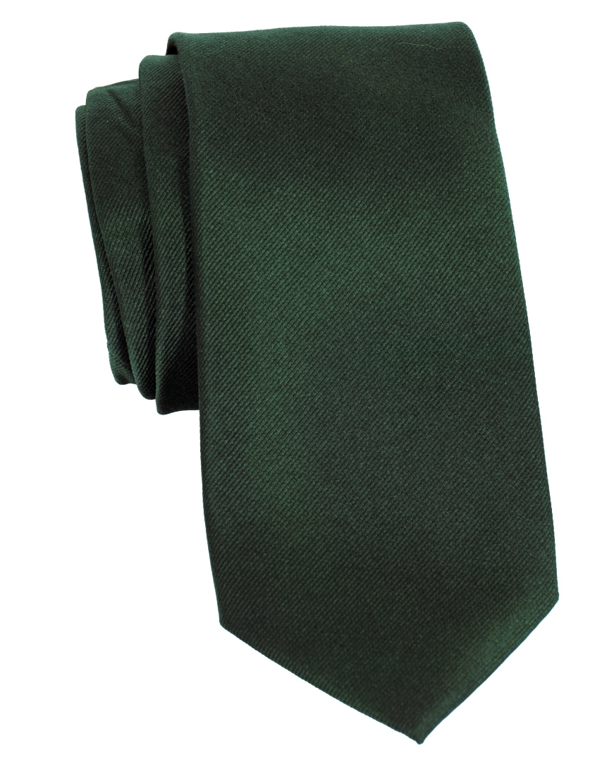 Hunter Green Woven Silk Tie