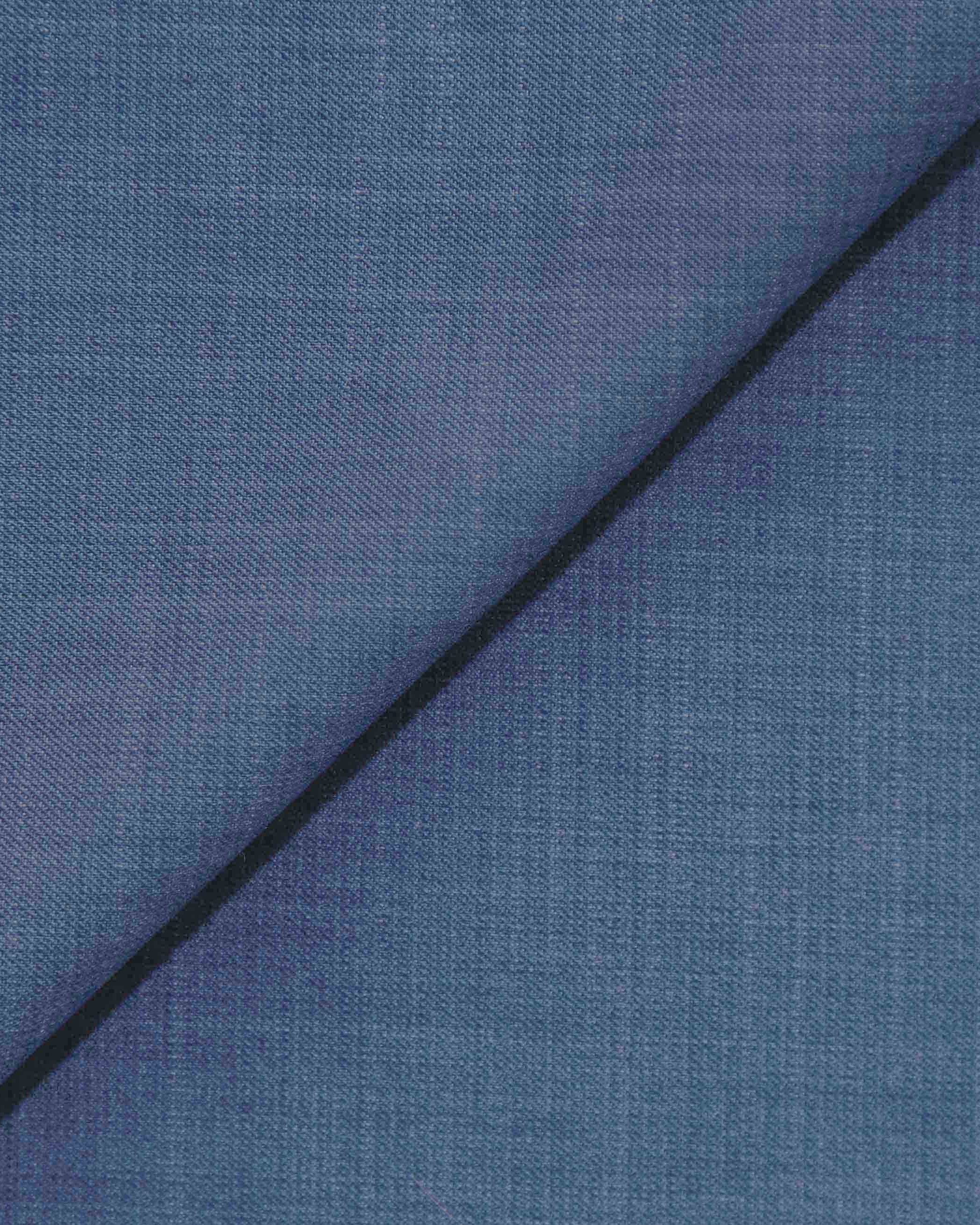 Athletic Fit Stretch Suit - Heathered Blue