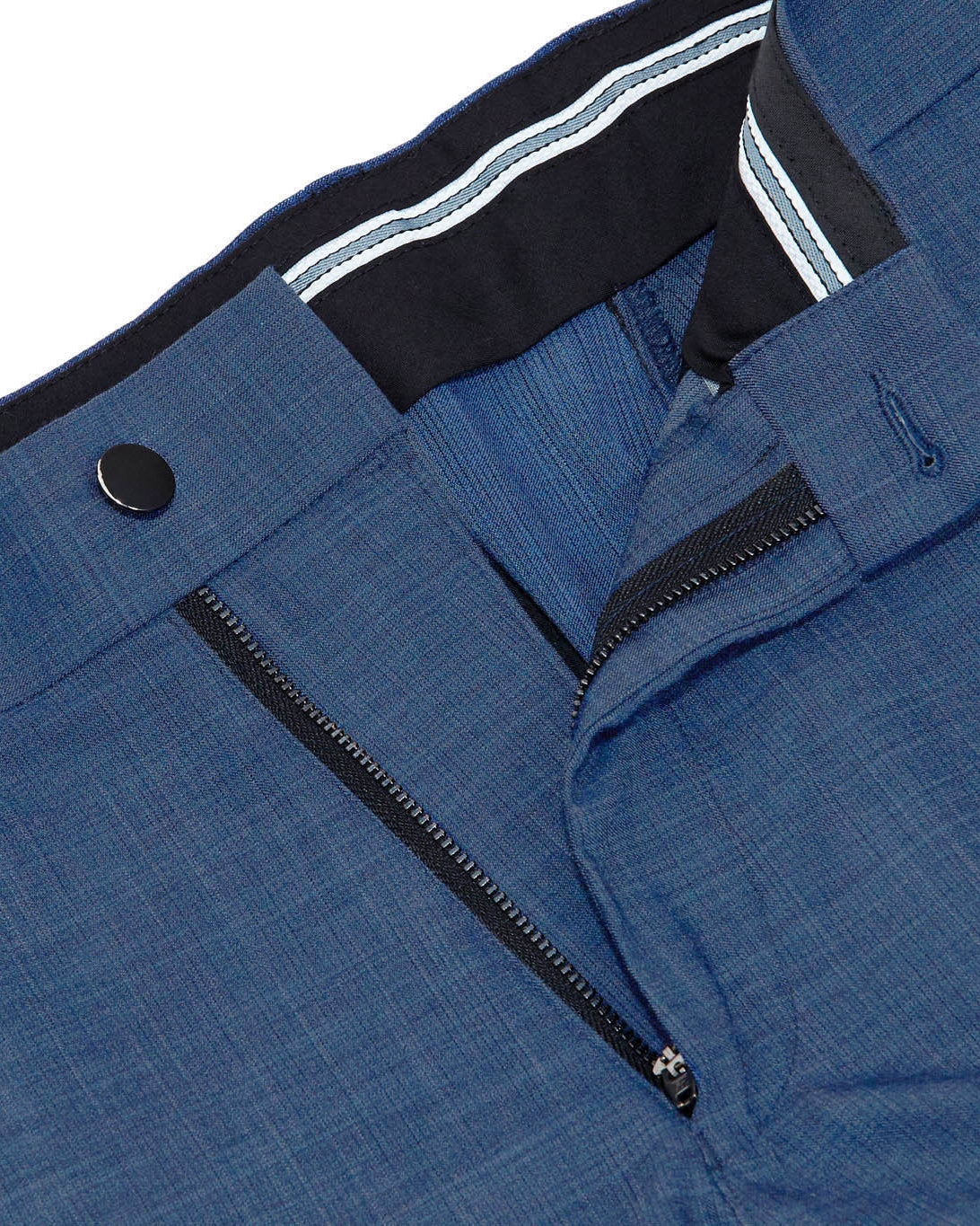 Athletic Fit Stretch Suit - Heathered Blue