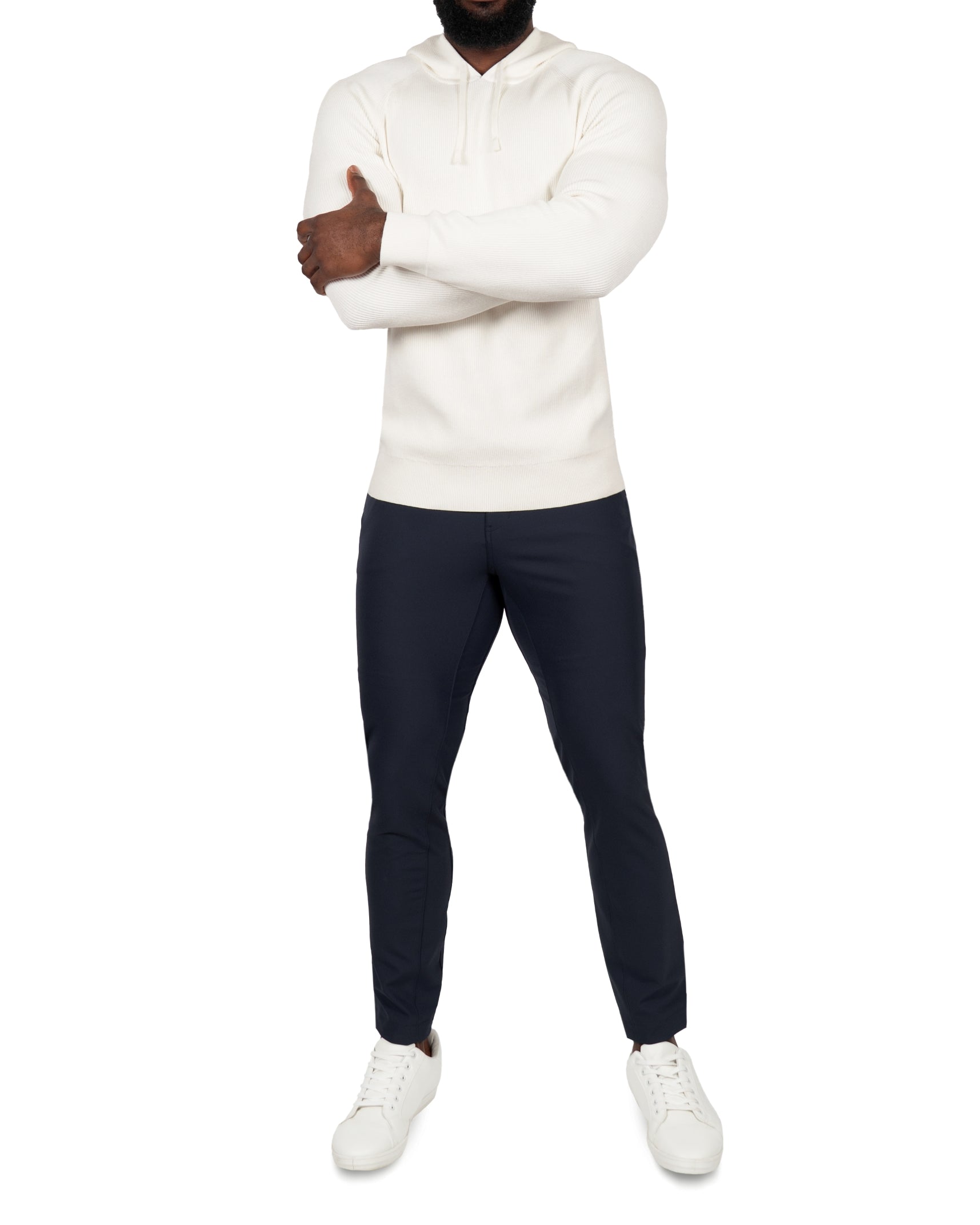 Heavy Knit Hoodie - Cream