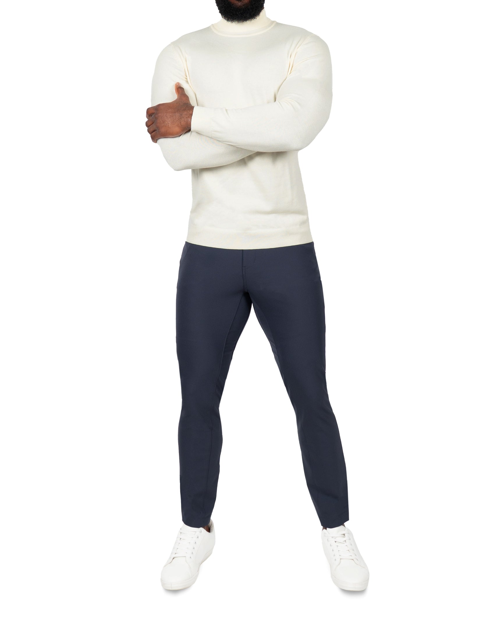 Mid-Weight Wool Turtleneck - Cream
