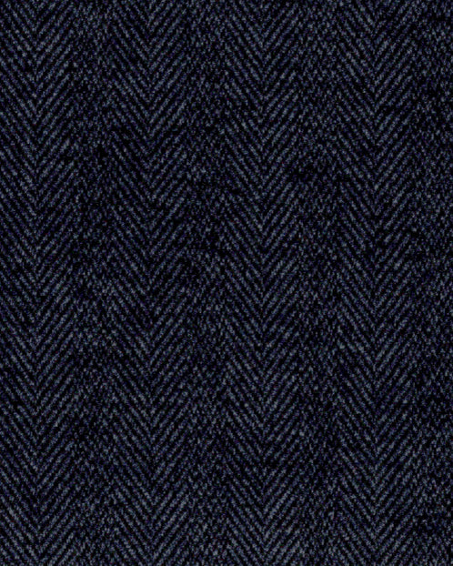 Athletic Fit Stretch Wool Suit Pants - Navy Herringbone