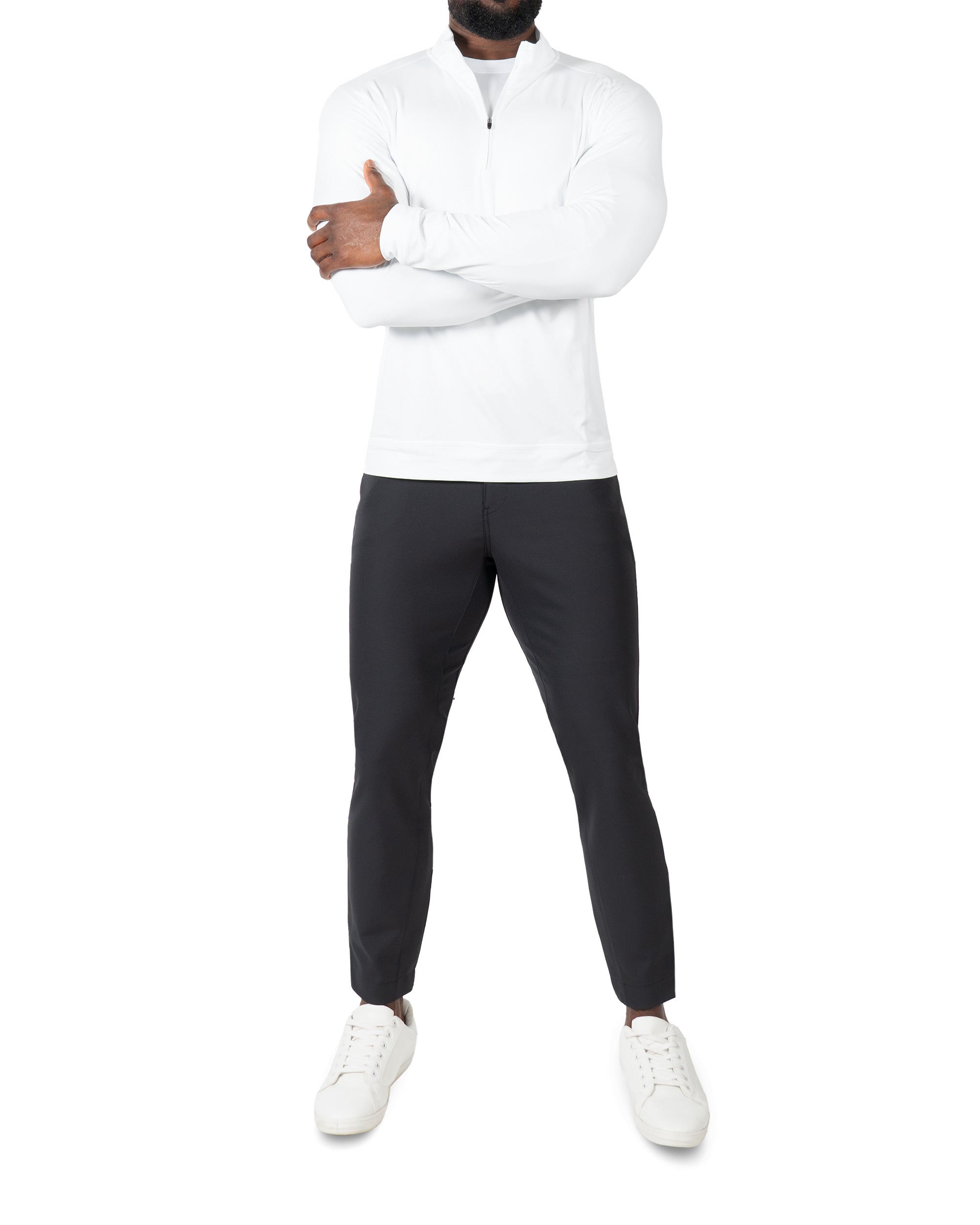 Tech Quarter Zip - White