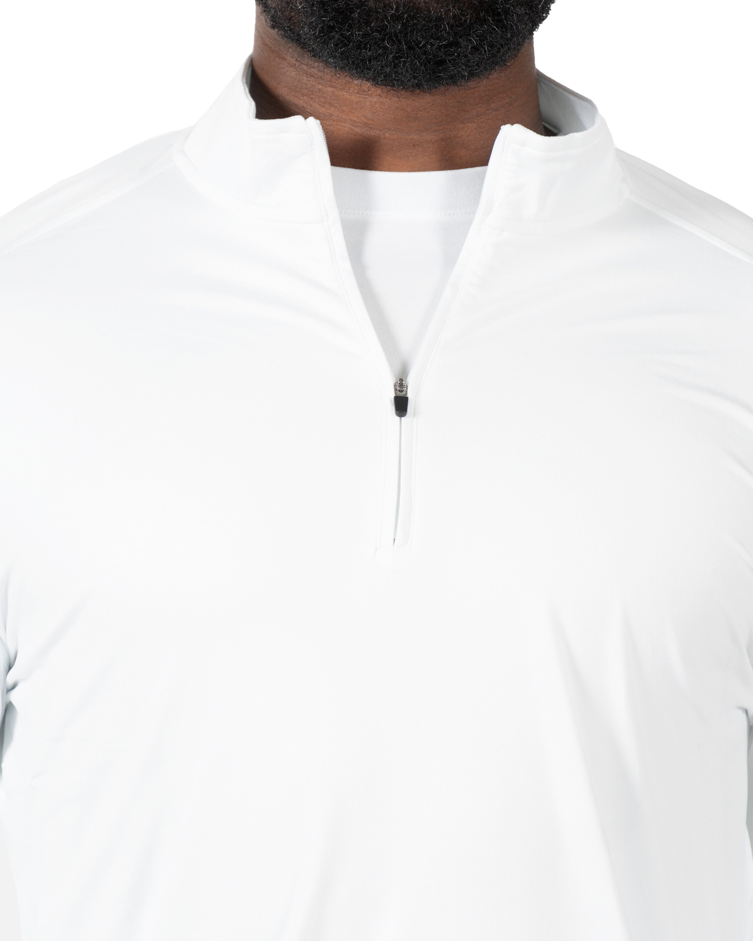 Tech Quarter Zip - White