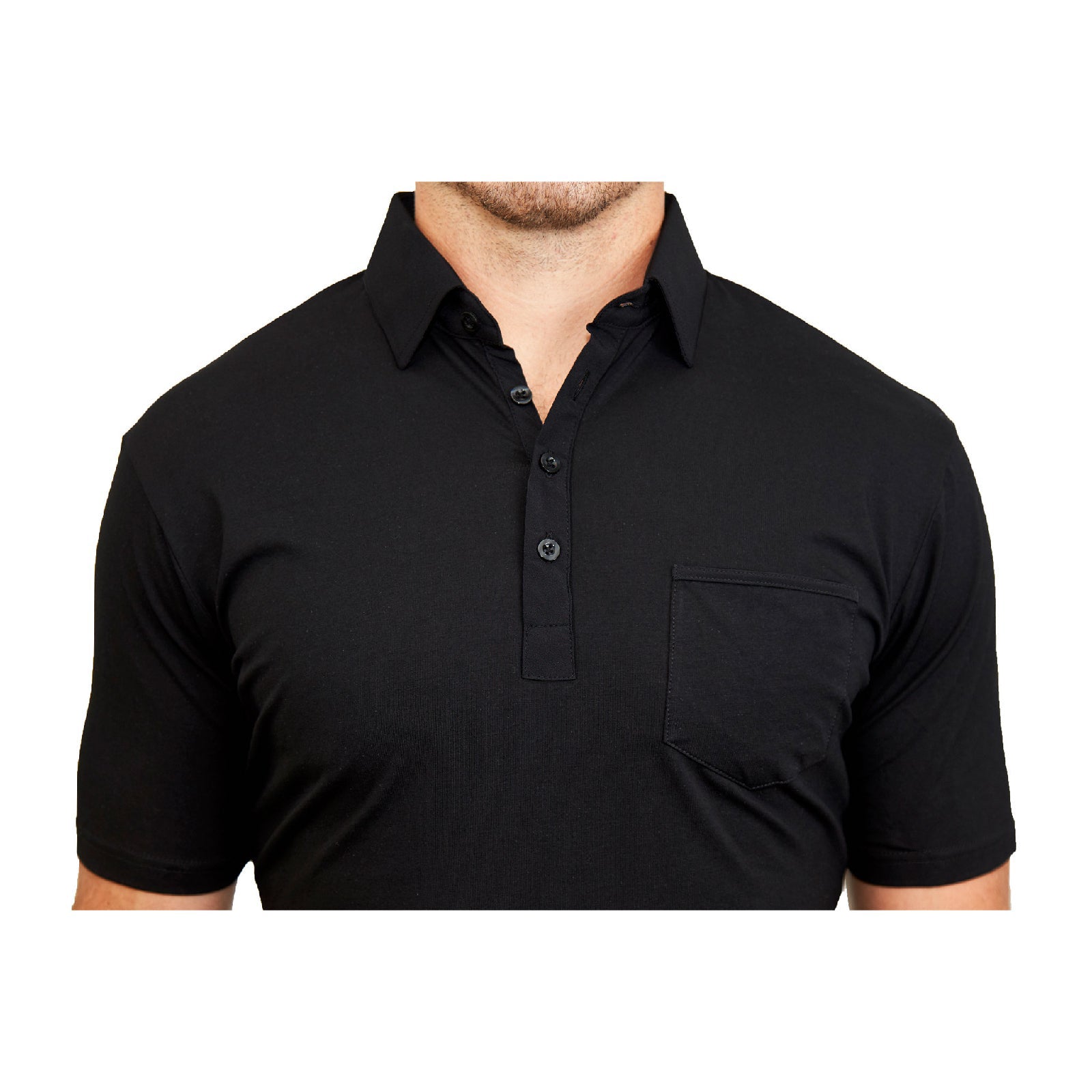 "The Ott" Black on Black Polo