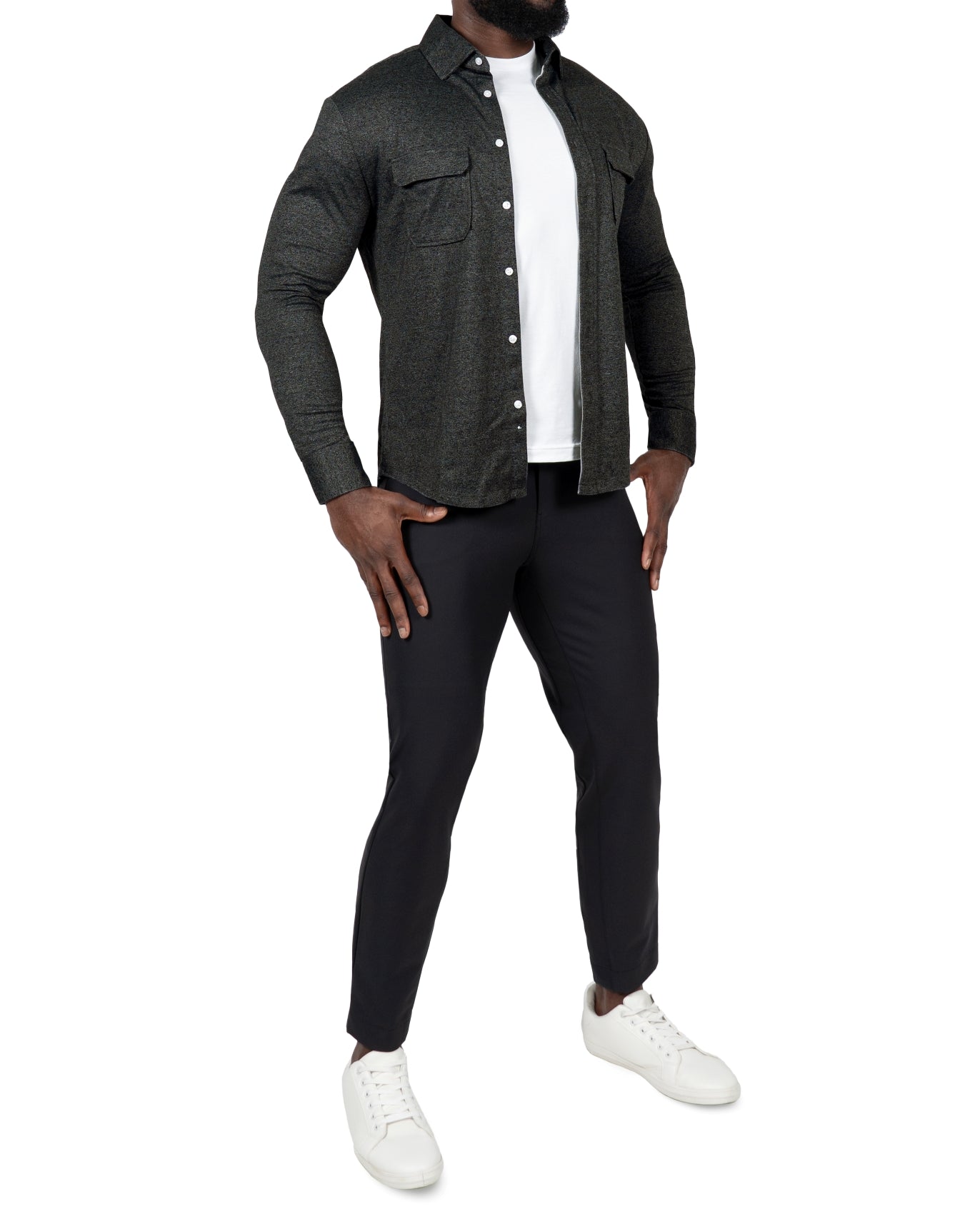 Patch Pocket Button Down - Charcoal