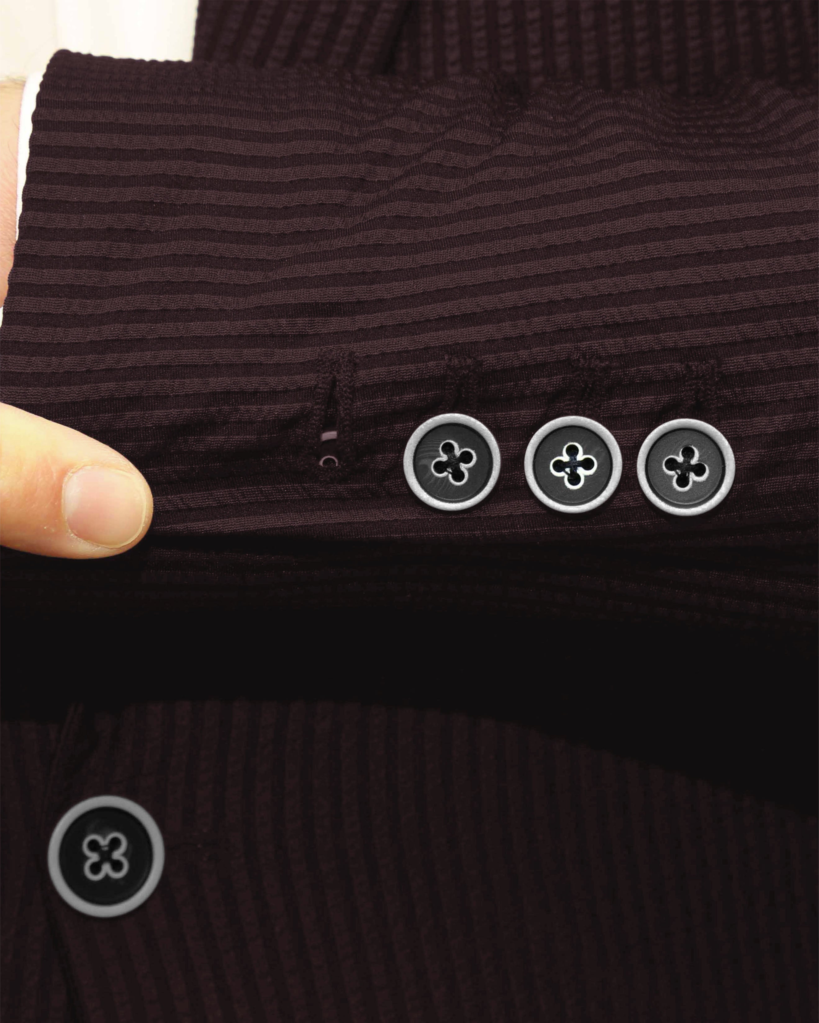 Athletic Fit Stretch Blazer - Plum Seersucker