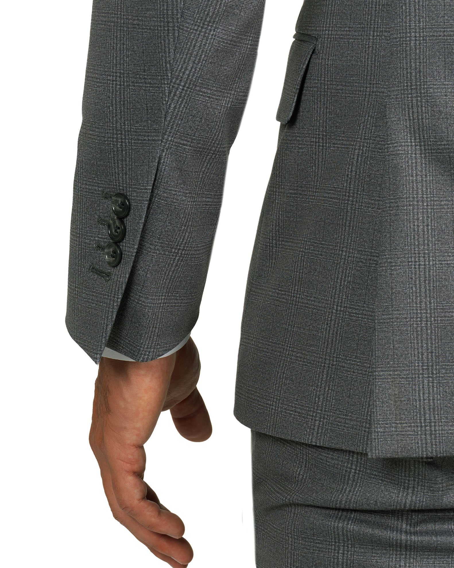Athletic Fit Stretch Blazer - Shadow Grey Plaid