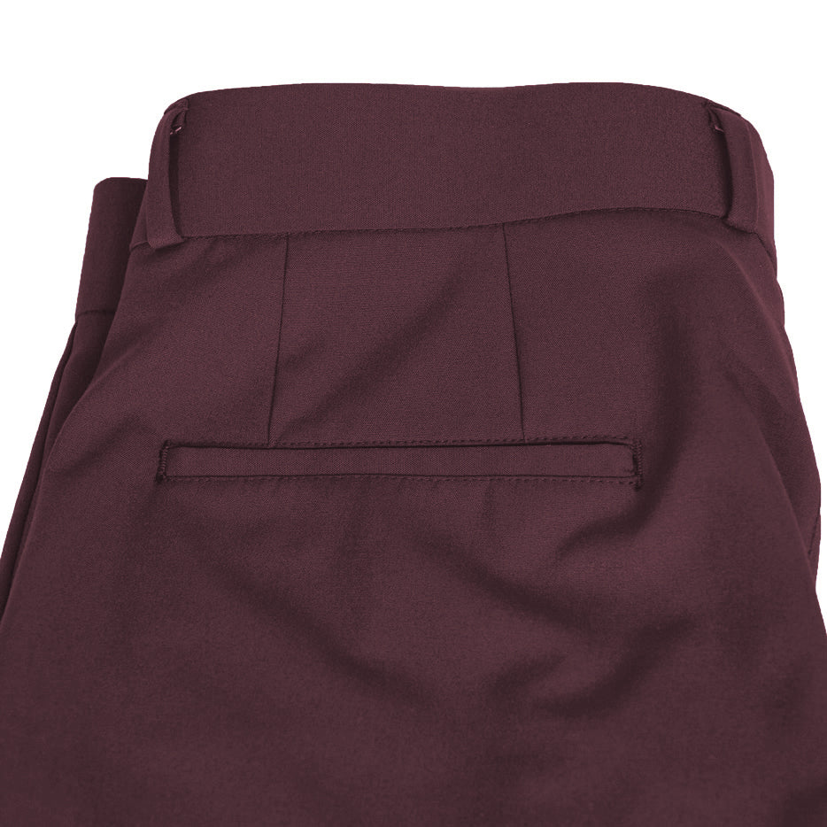 Athletic Fit Stretch Suit Pants - Solid Plum