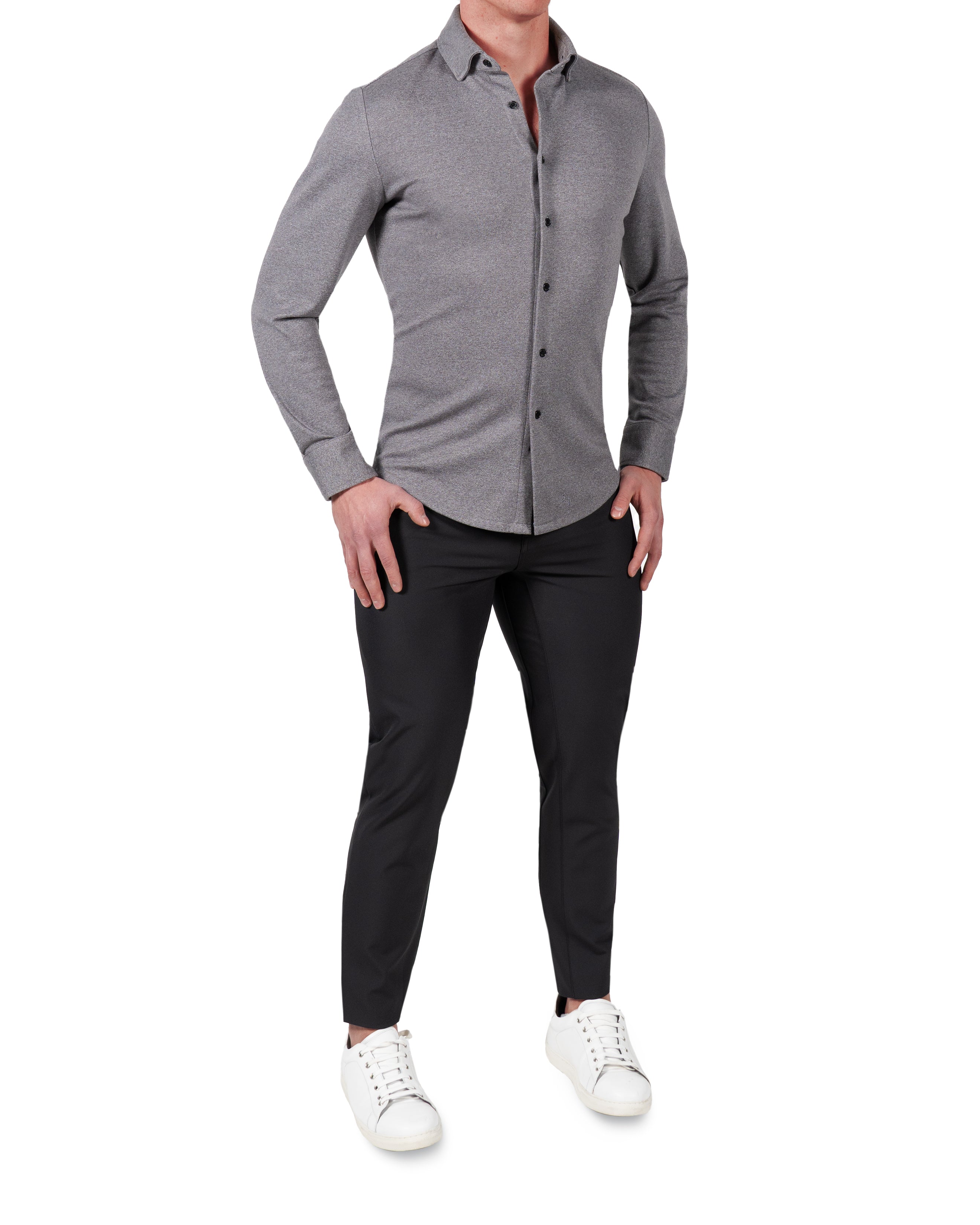 "The Onyx" Charcoal Button Down