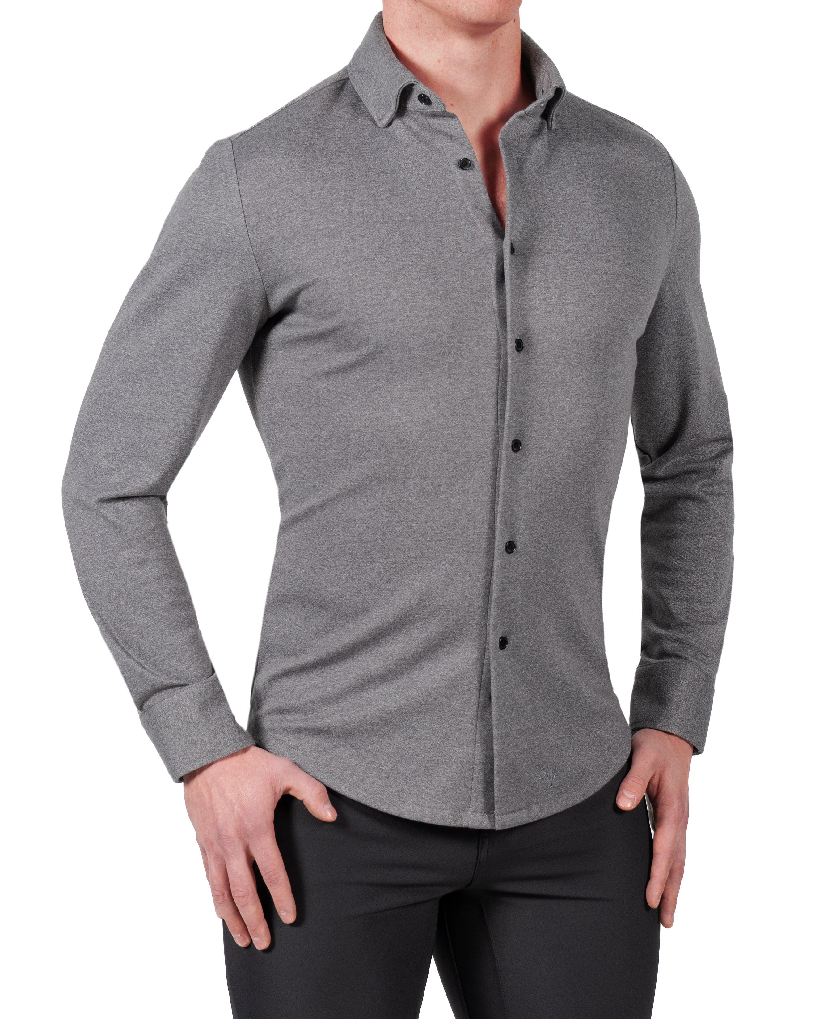 "The Onyx" Charcoal Button Down