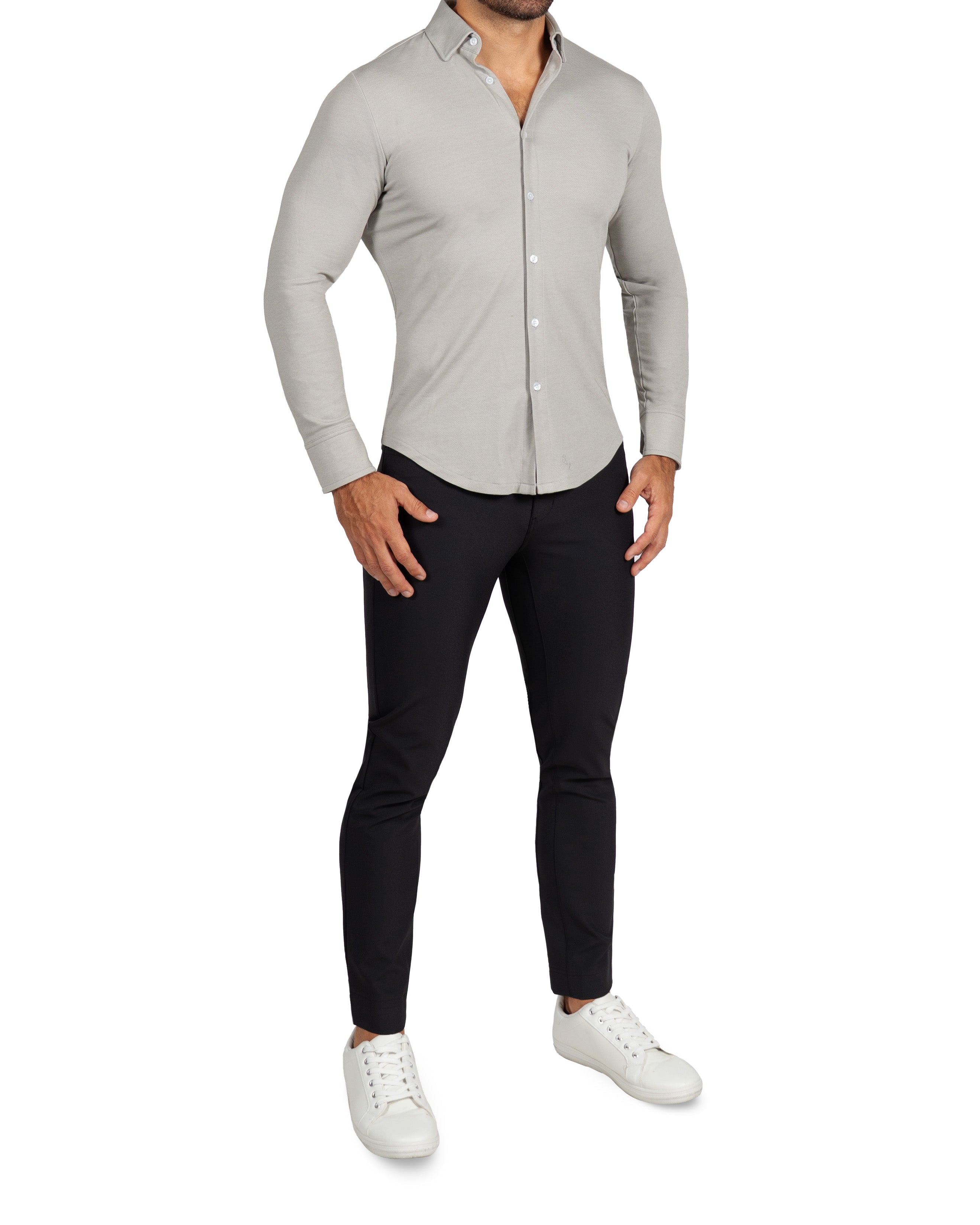 "The Omaha" Sandstone Pique Button Down