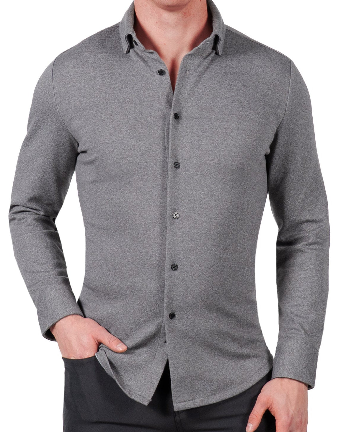 "The Onyx" Charcoal Button Down