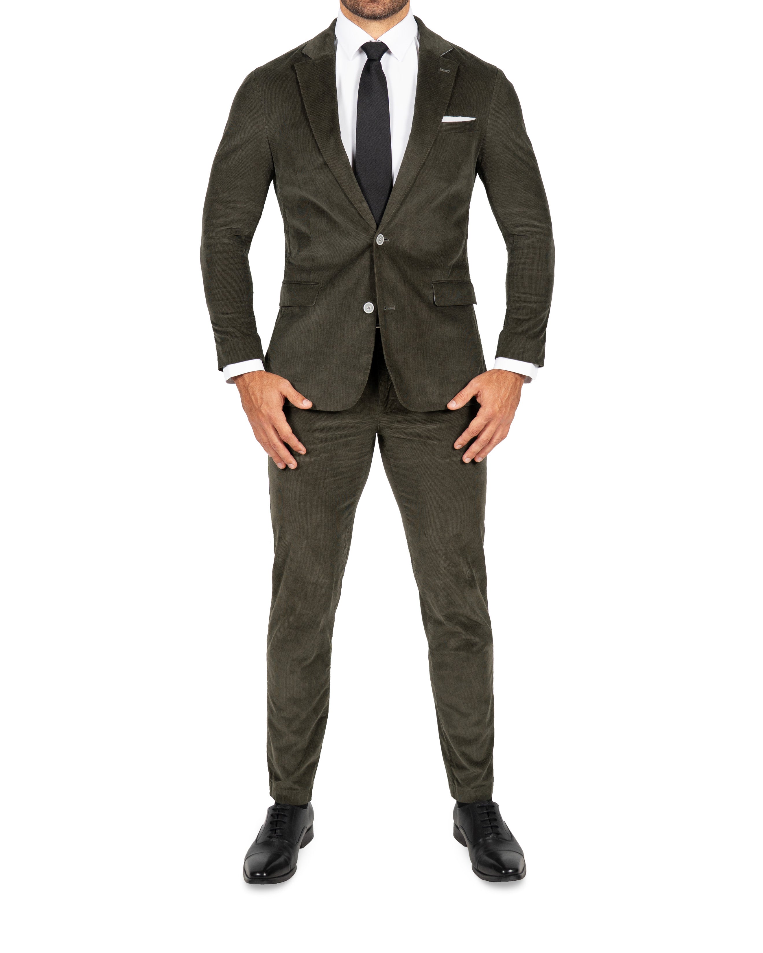 Unstructured Corduroy Blazer - Dark Olive