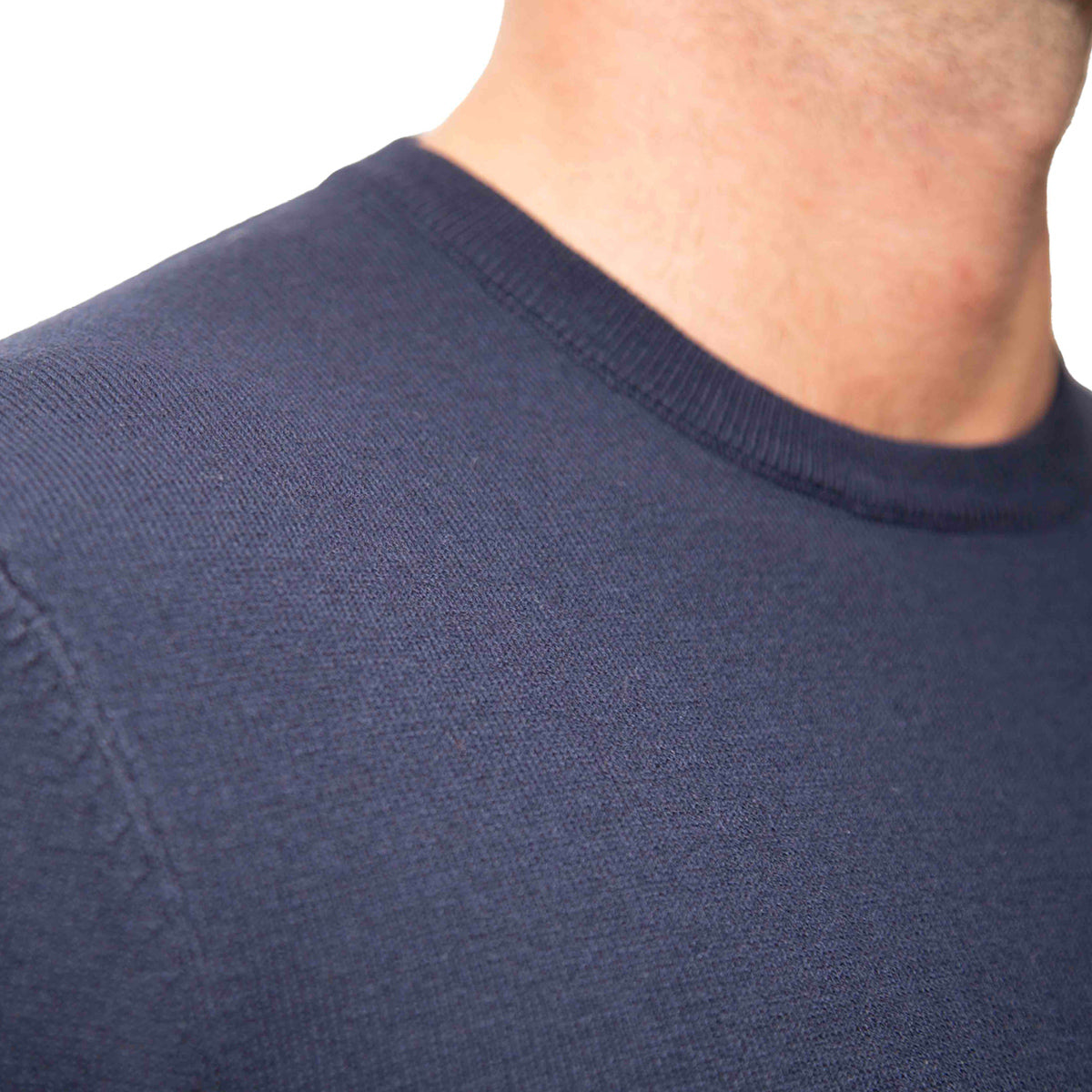 Mid-Weight Wool Crewneck - Navy
