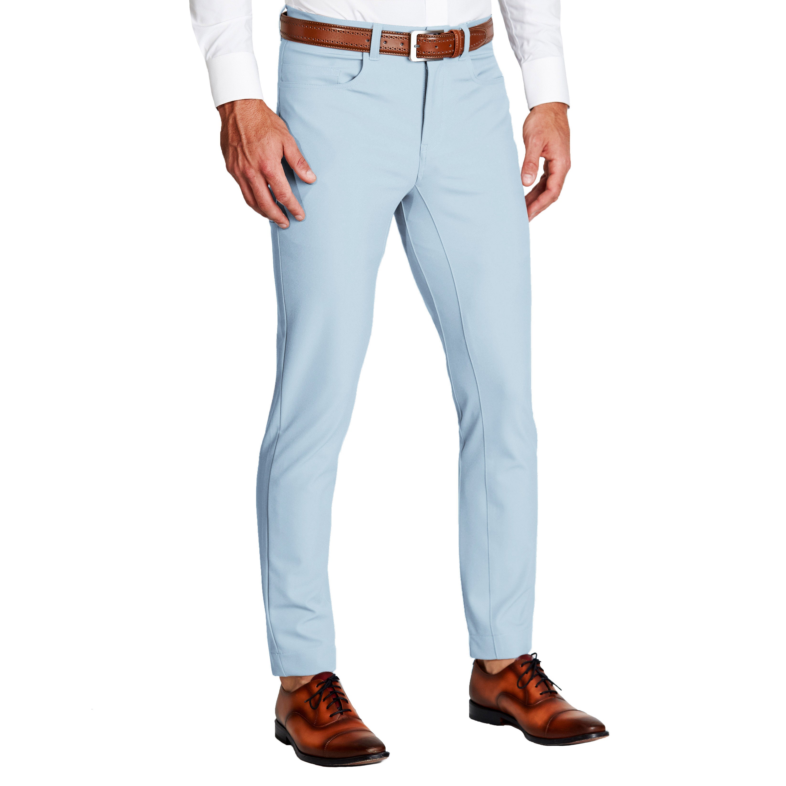 Athletic Fit Stretch Tech Chino - Light Blue