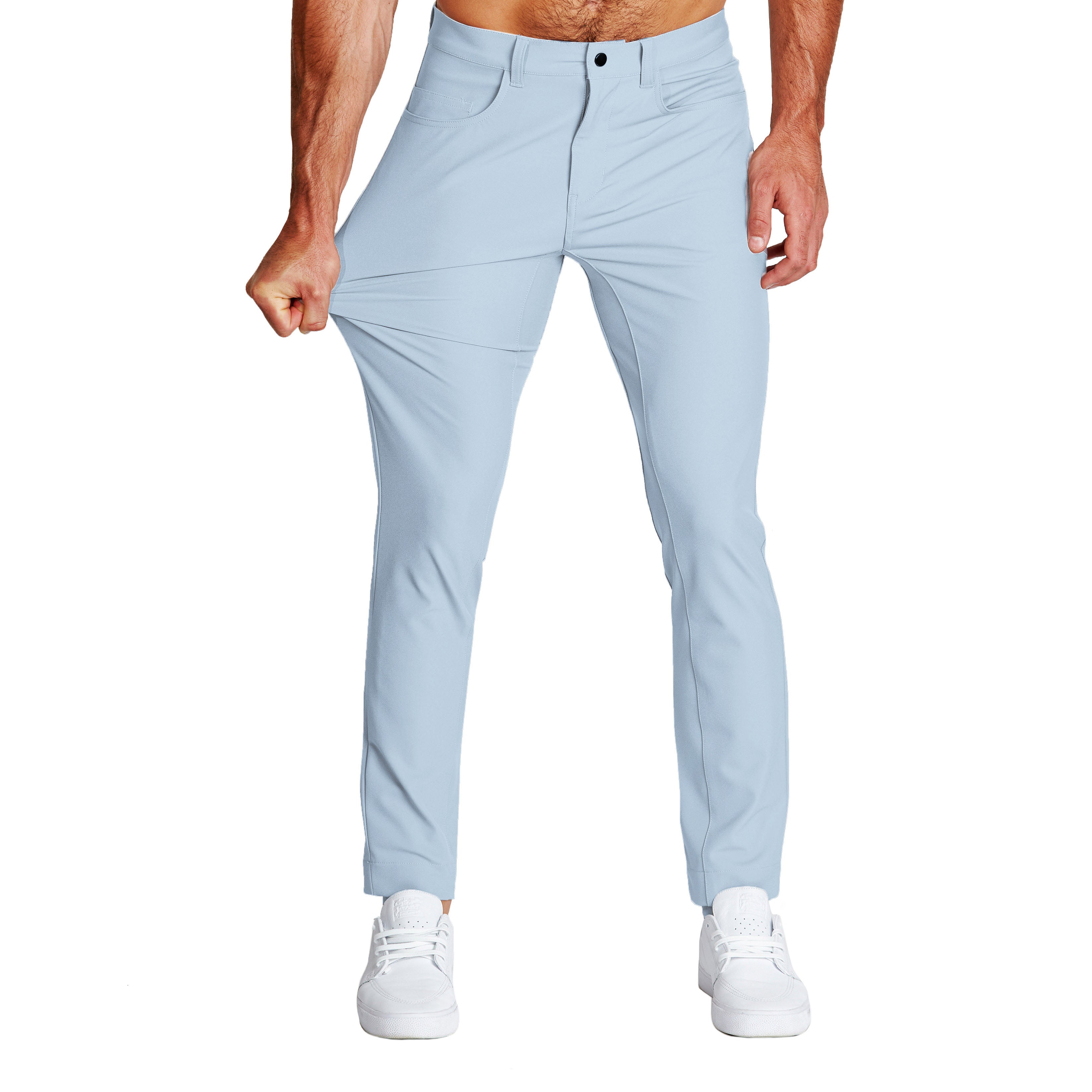 Athletic Fit Stretch Tech Chino - Light Blue