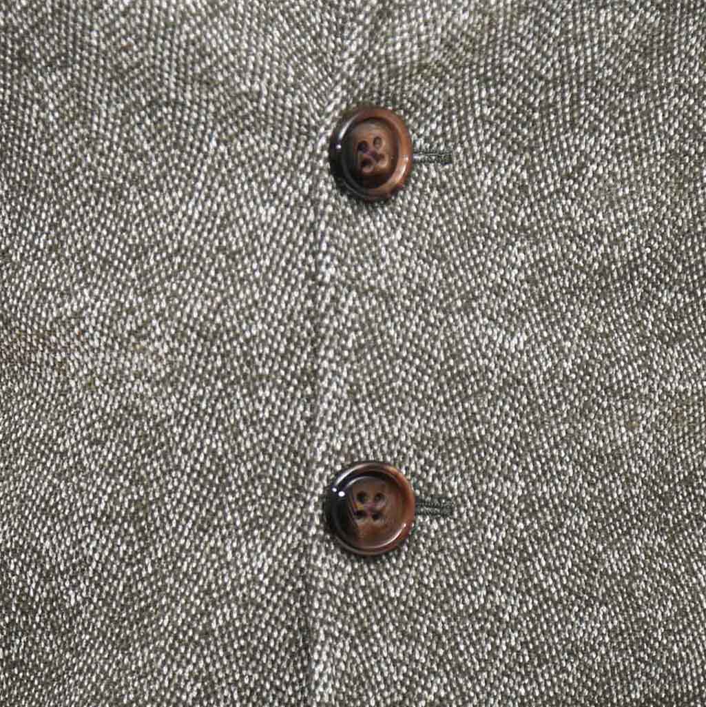 Green Herringbone Overcoat