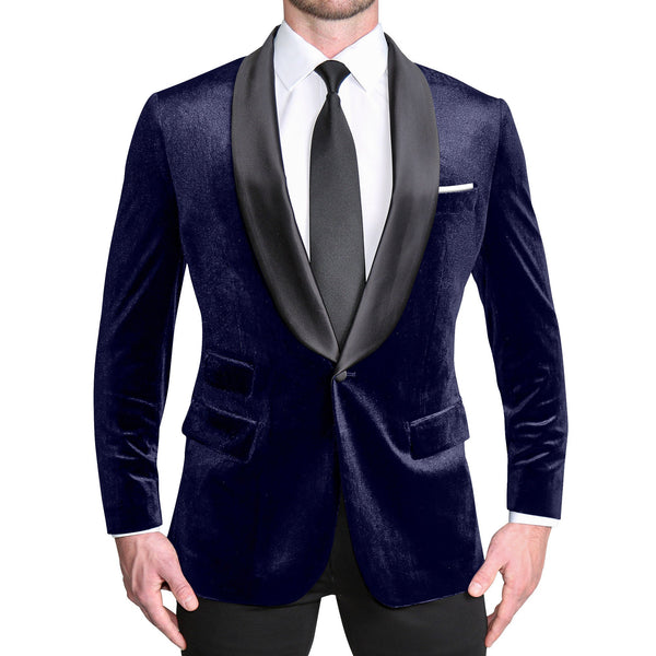 Navy smoking shop jacket