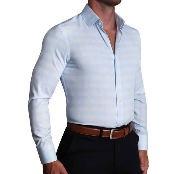 Light blue collar sales shirt