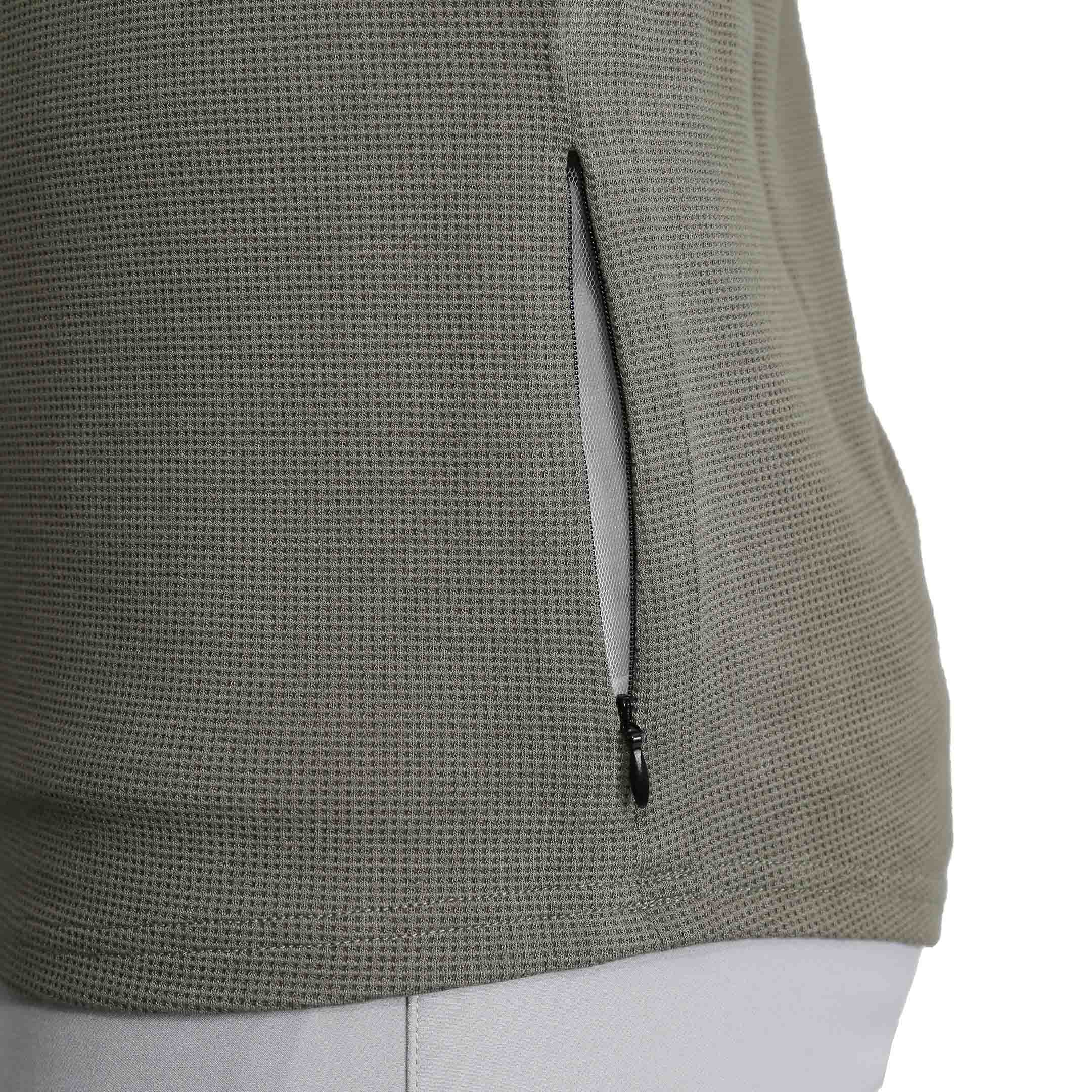 Waffle Knit Quarter Zip - Solid Olive