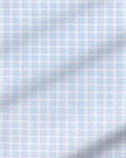 "The Brady" Light Pink & Light Blue Mini Check