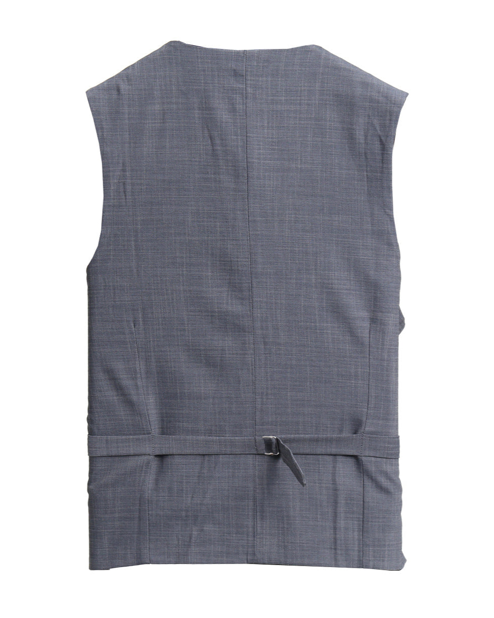 Athletic Fit Stretch Suit Vest - Heathered Grey
