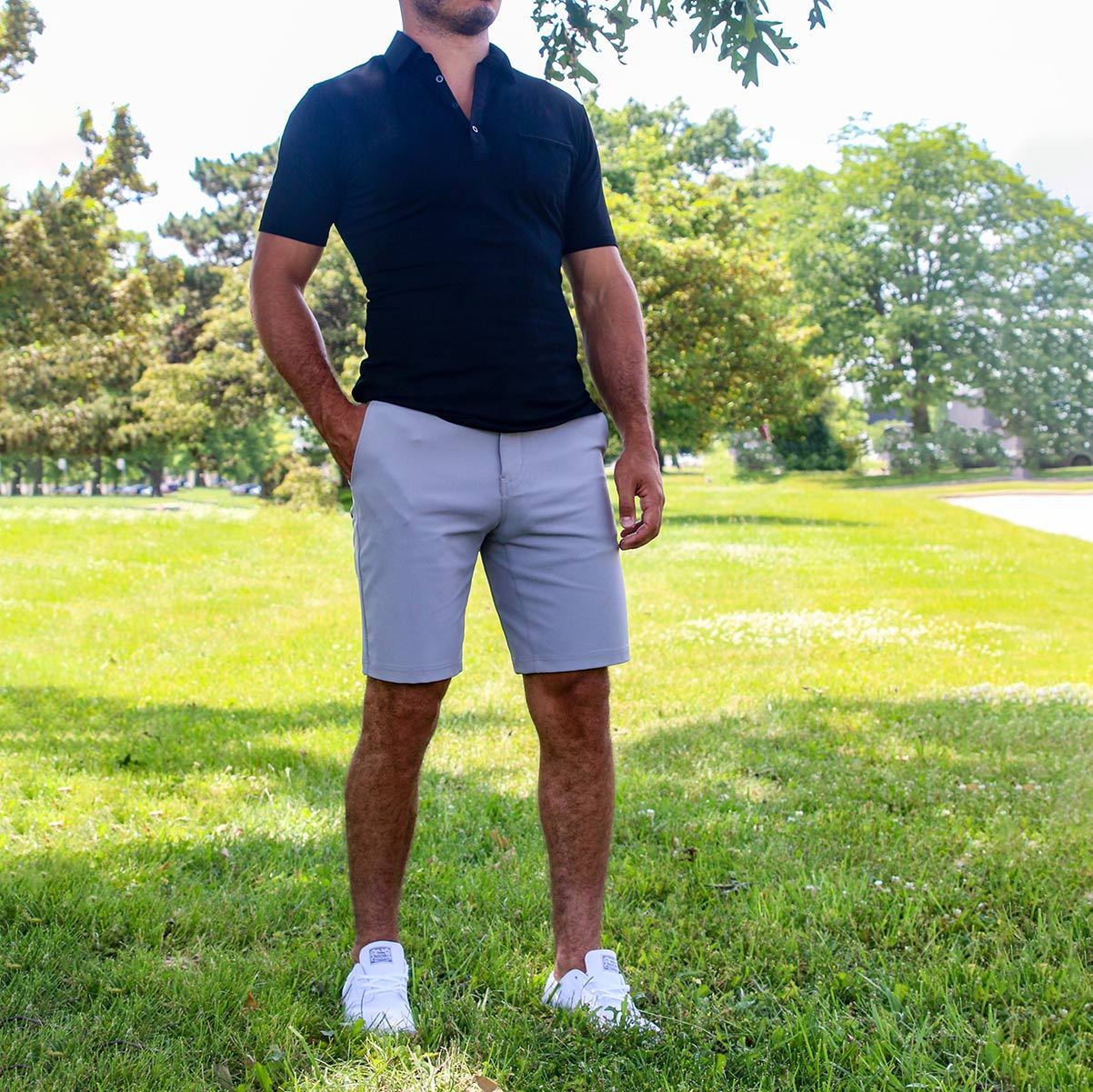 Athletic Fit Shorts - Light Grey