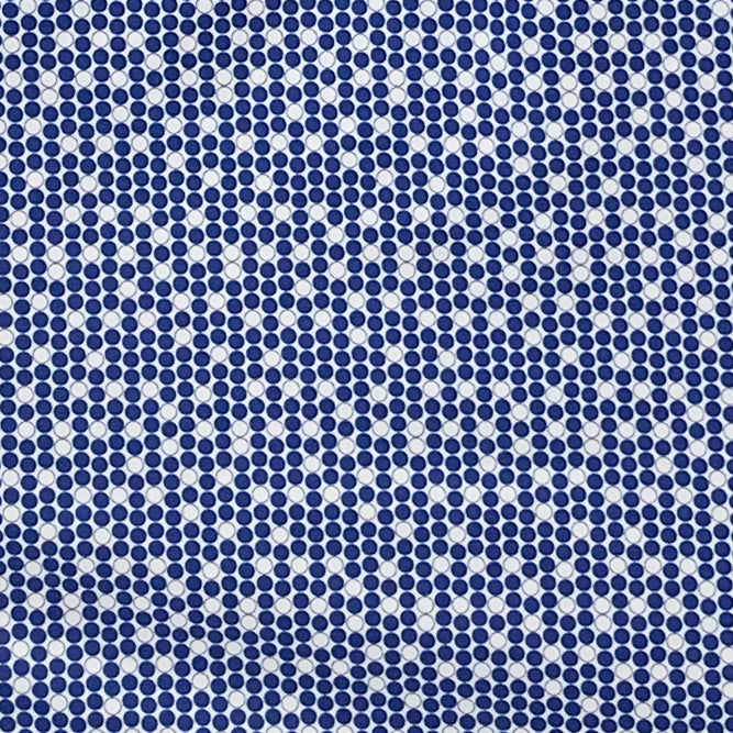 "The Beckham" Geo Royal Blue & White Double Circle