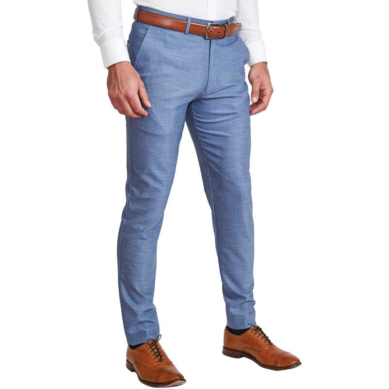 powder blue dress pants Athletic Fit Stretch Suit Pants